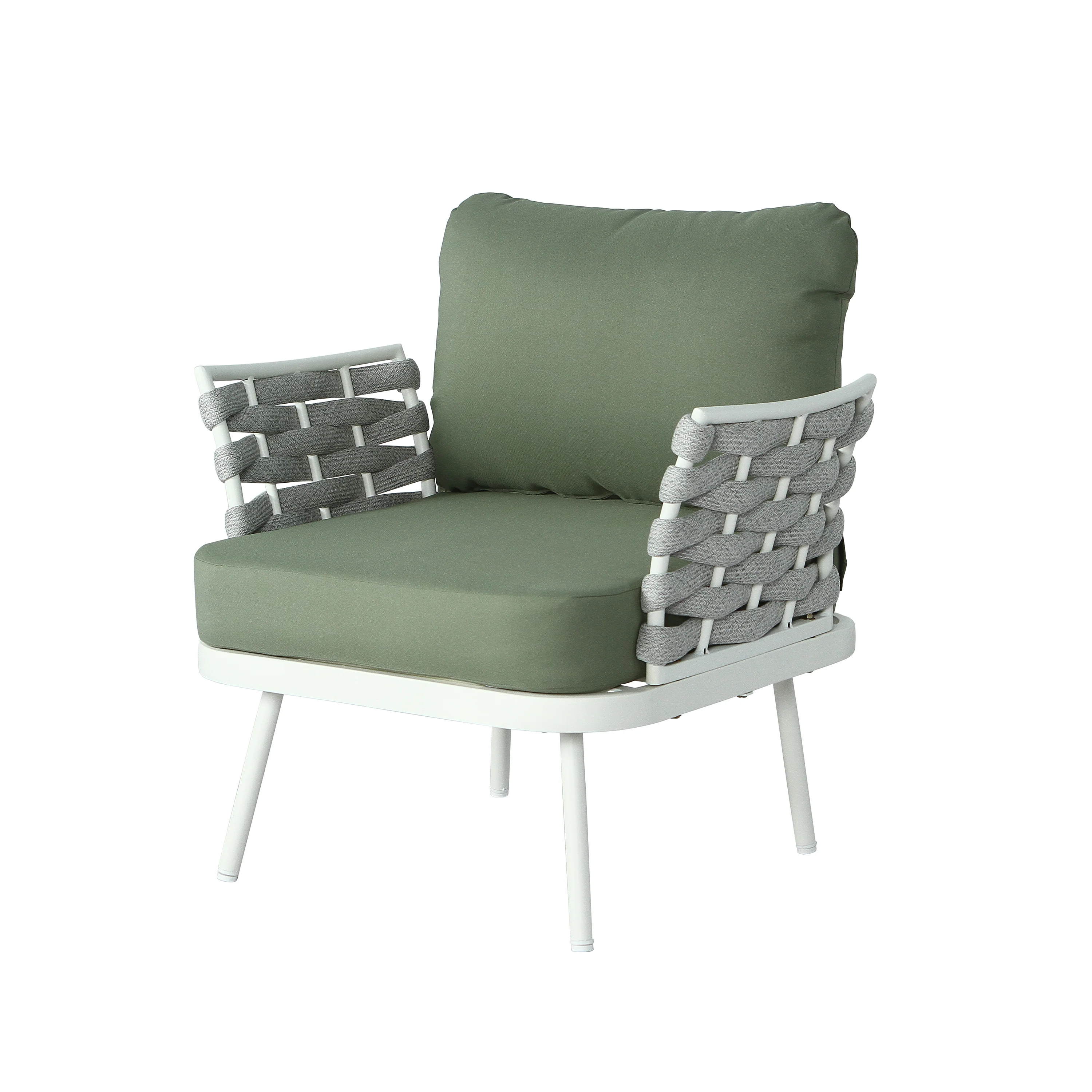 Mariano Outdoor Patio Steel 4-Pieces Loveseat Conversation Set - Image 8