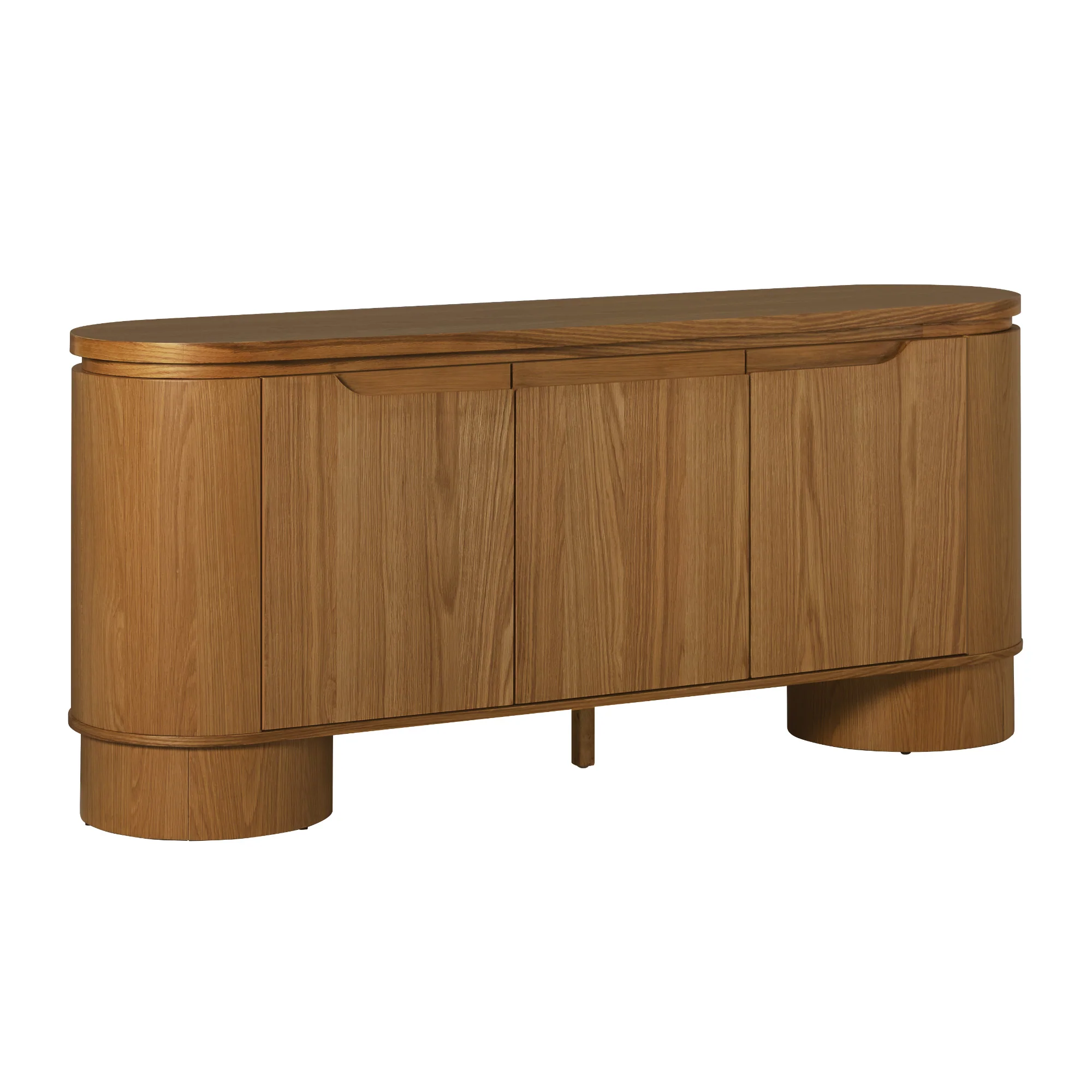 Maya Modern Curved Wood 70" TV Stand Sideboard - Image 10