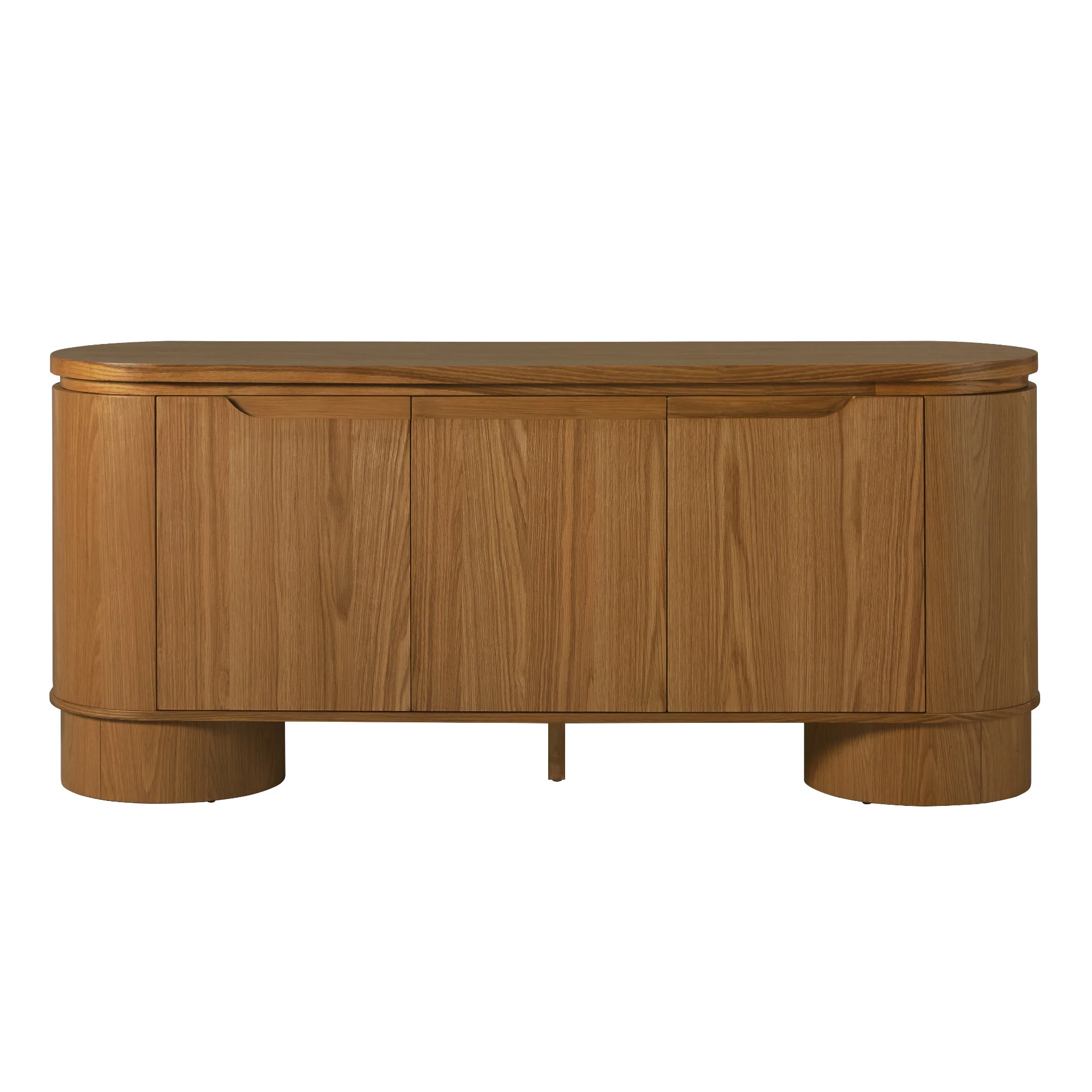 Maya Modern Curved Wood 70" TV Stand Sideboard - Image 11