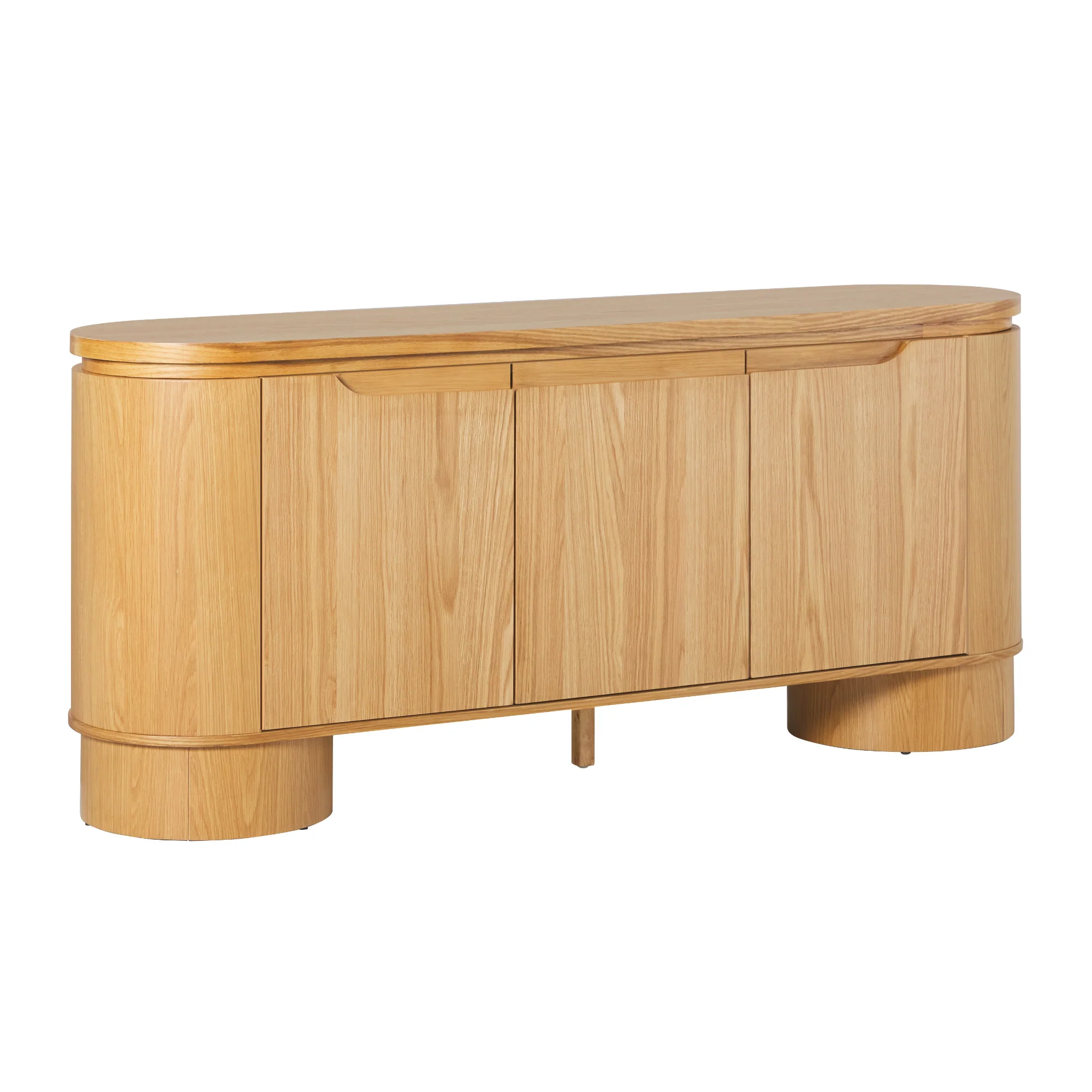 Maya Modern Curved Wood 70" TV Stand Sideboard - Image 19
