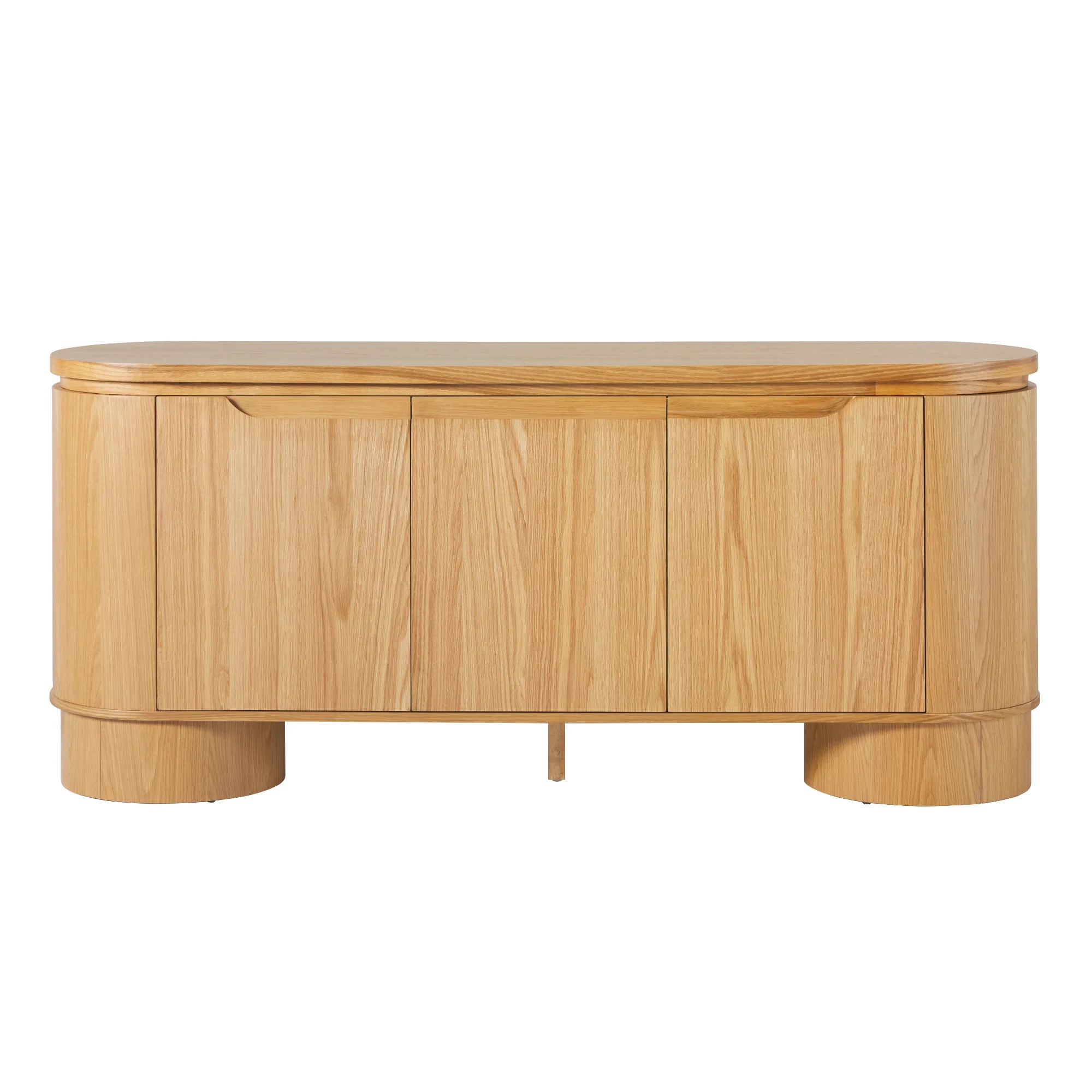 Maya Modern Curved Wood 70" TV Stand Sideboard - Image 20