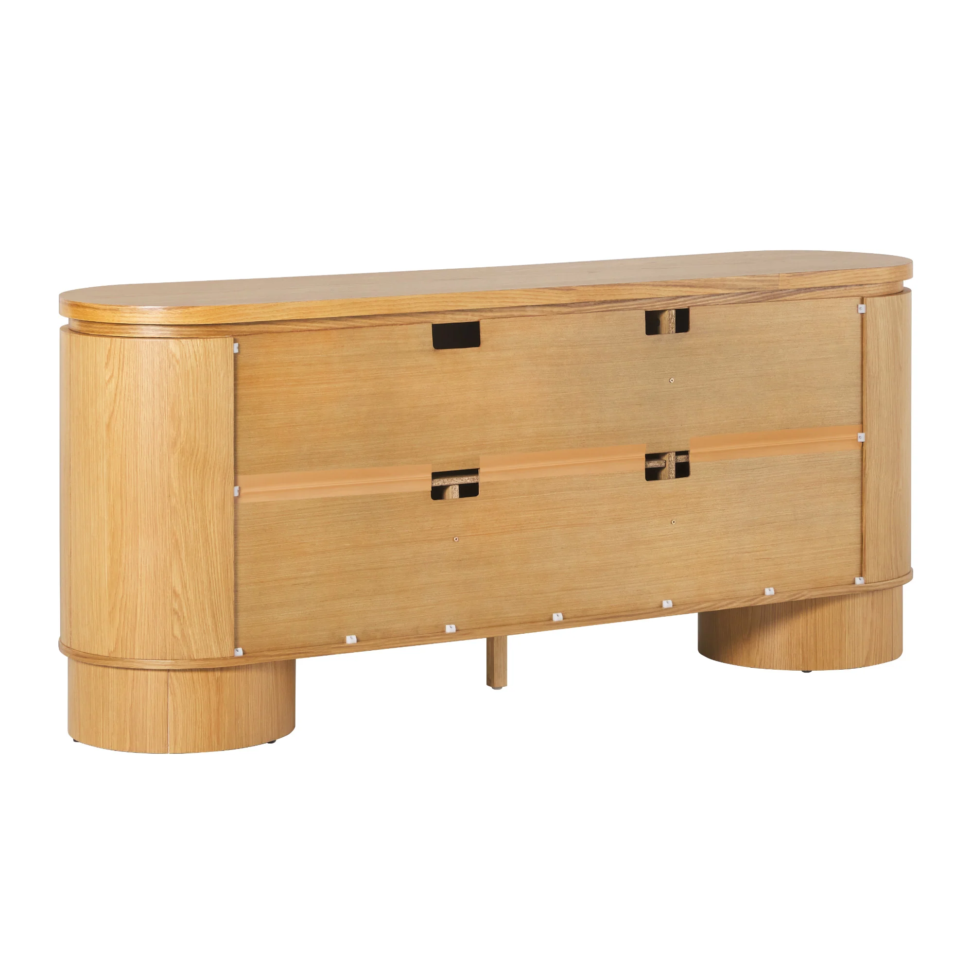 Maya Modern Curved Wood 70" TV Stand Sideboard - Image 21