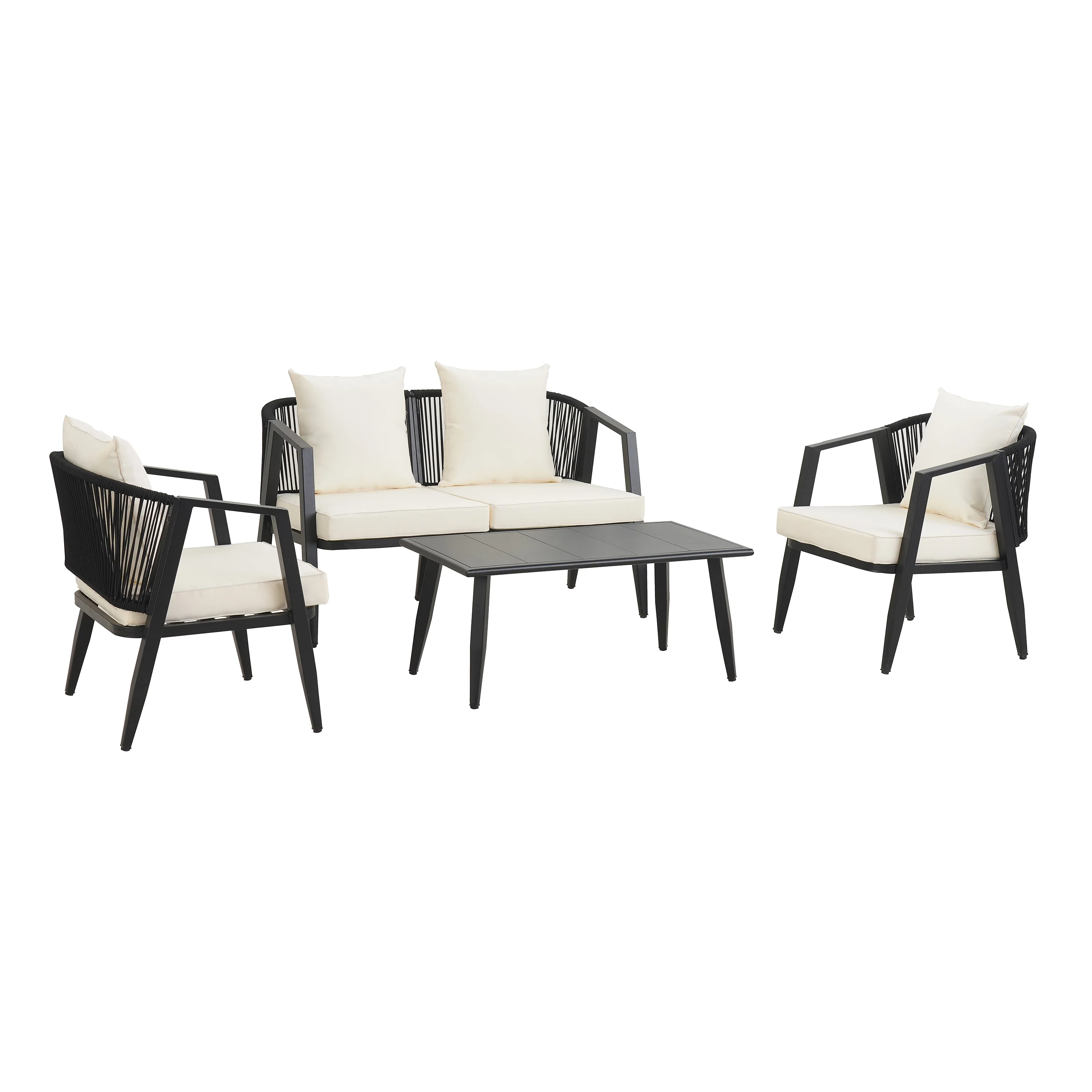 Metal Curve Design Outdoor Patio Furniture Set - Image 7