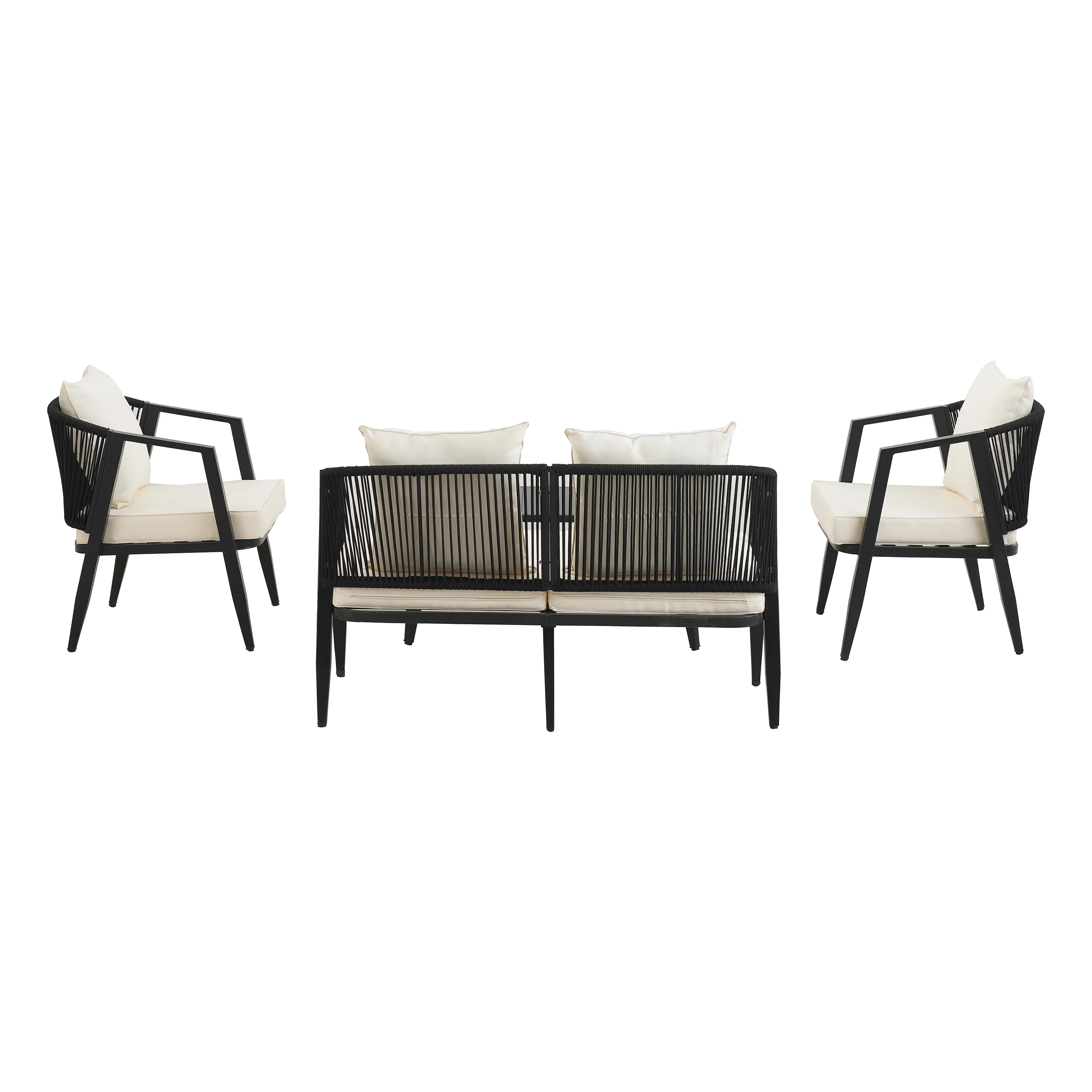 Metal Curve Design Outdoor Patio Furniture Set - Image 9