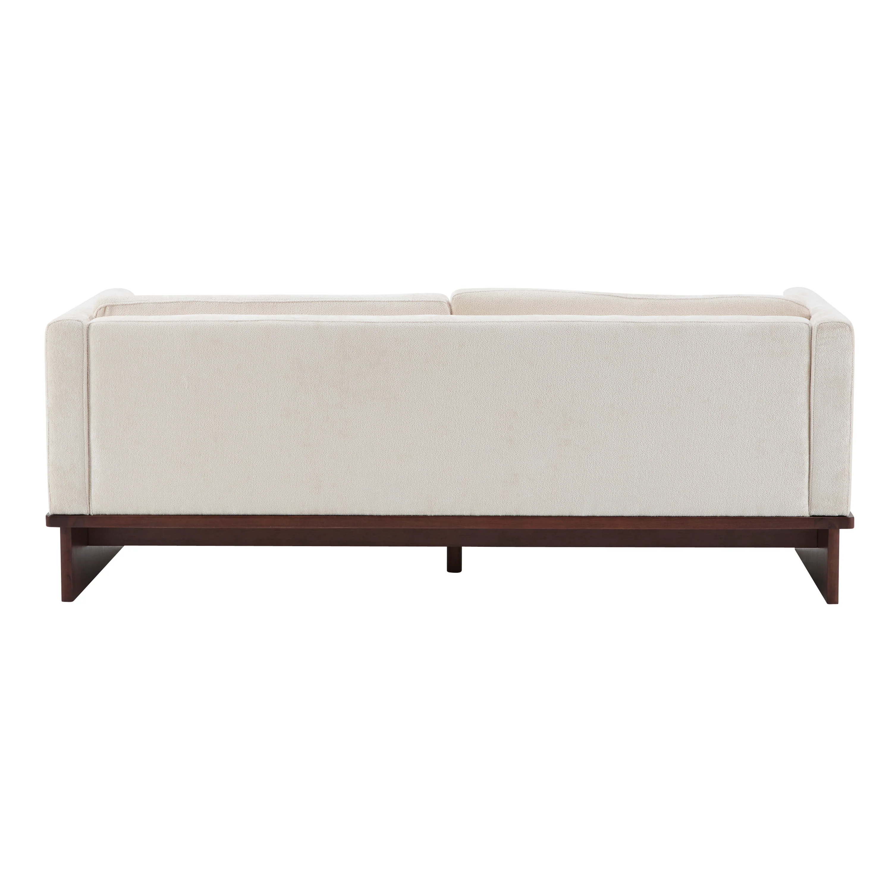 Mid Century Boucle Sofa with Solid Wood Base - Image 11
