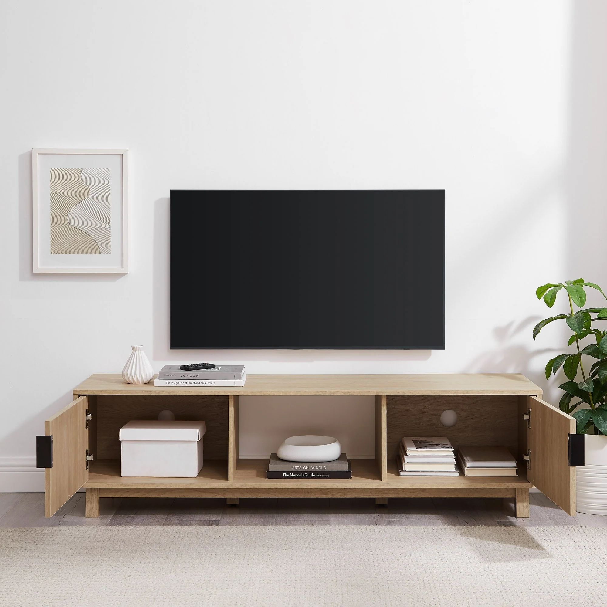 Reema Arundo Scandinavian Reeded TV Stand - Image 6
