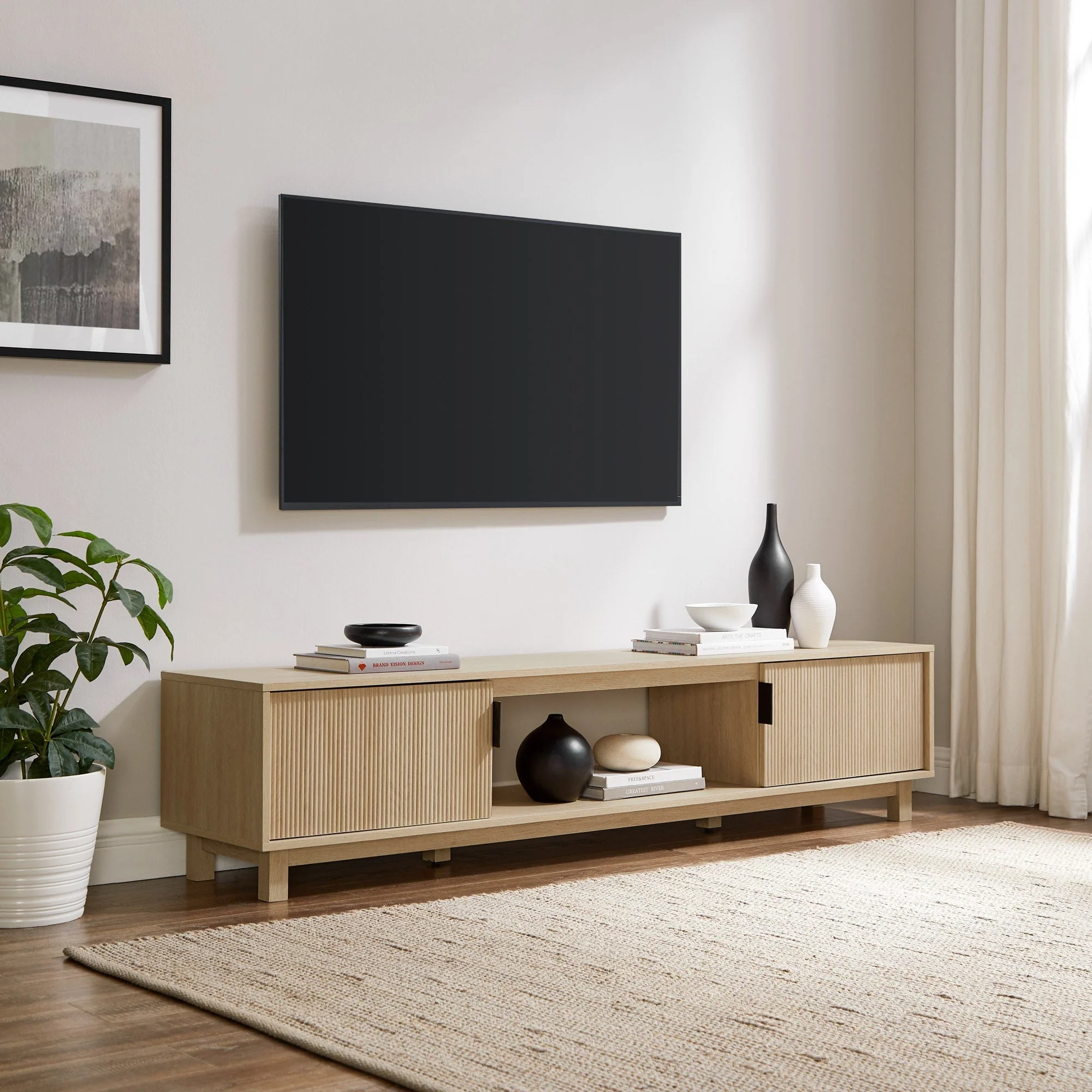 Reema Arundo Scandinavian Reeded TV Stand - Image 7