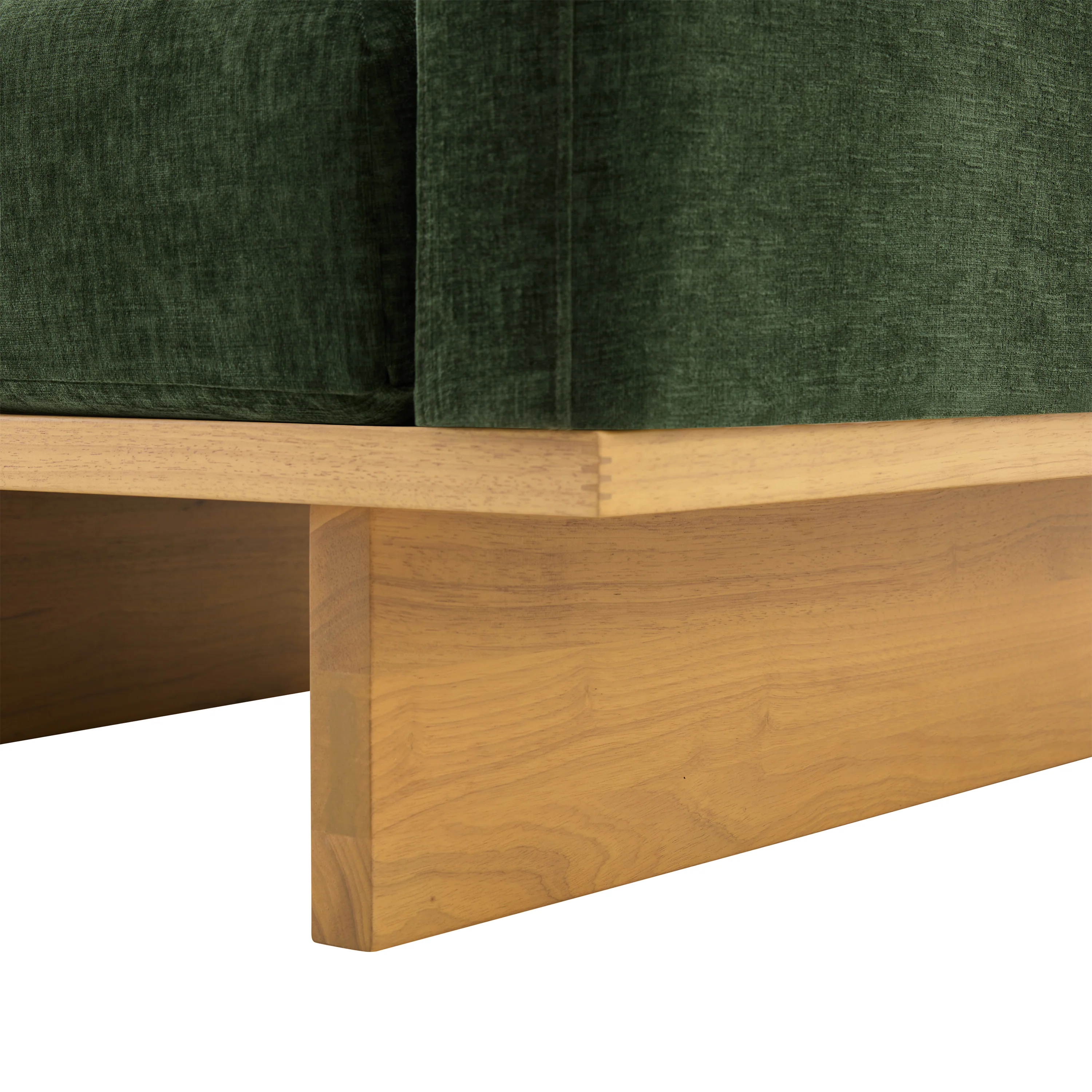 Mid-Century Modern Minimalist Green Accent Chair with Solid Wood Frame - Image 13