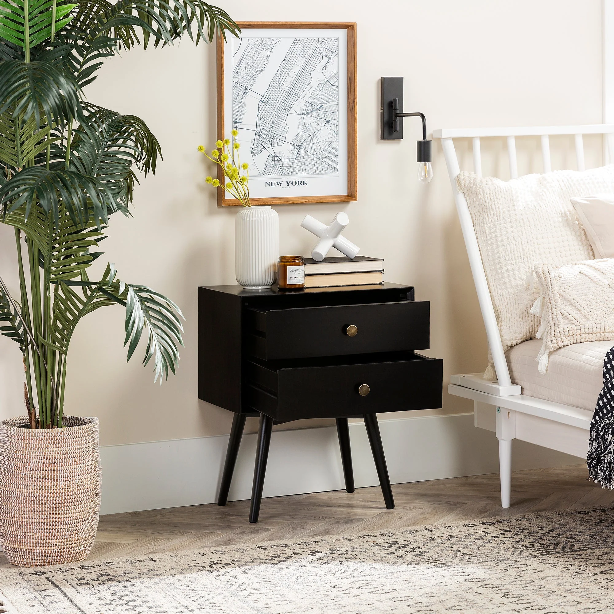 Mid-Century Solid Wood Nightstand Collection (1 or 2 Drawer) - Image 20