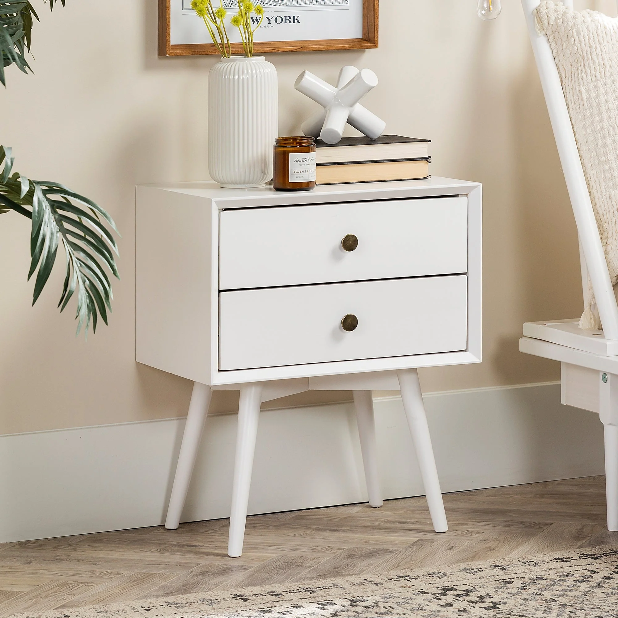 Mid-Century Solid Wood Nightstand Collection (1 or 2 Drawer) - Image 21