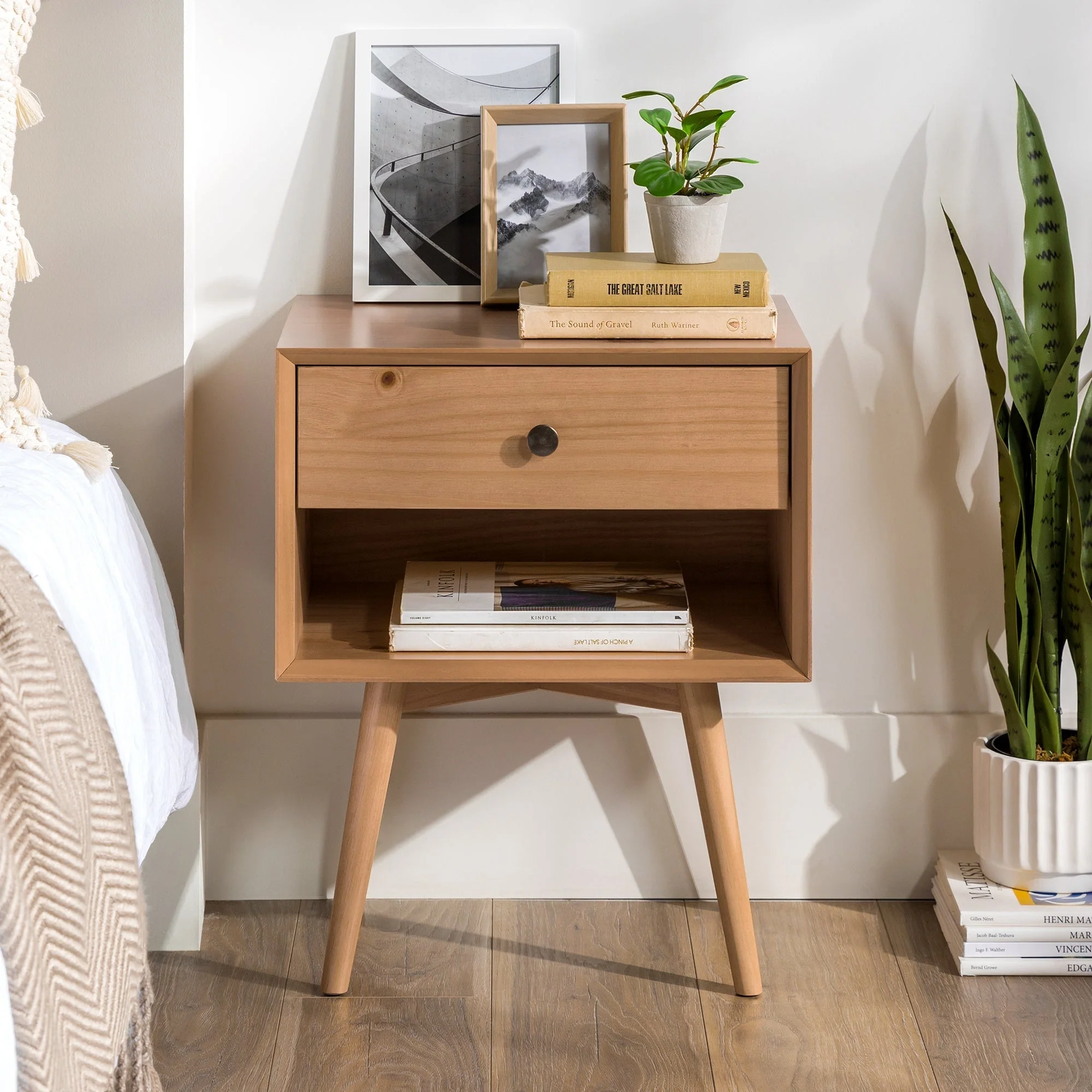 Mid-Century Solid Wood Nightstand Collection (1 or 2 Drawer) - Image 40