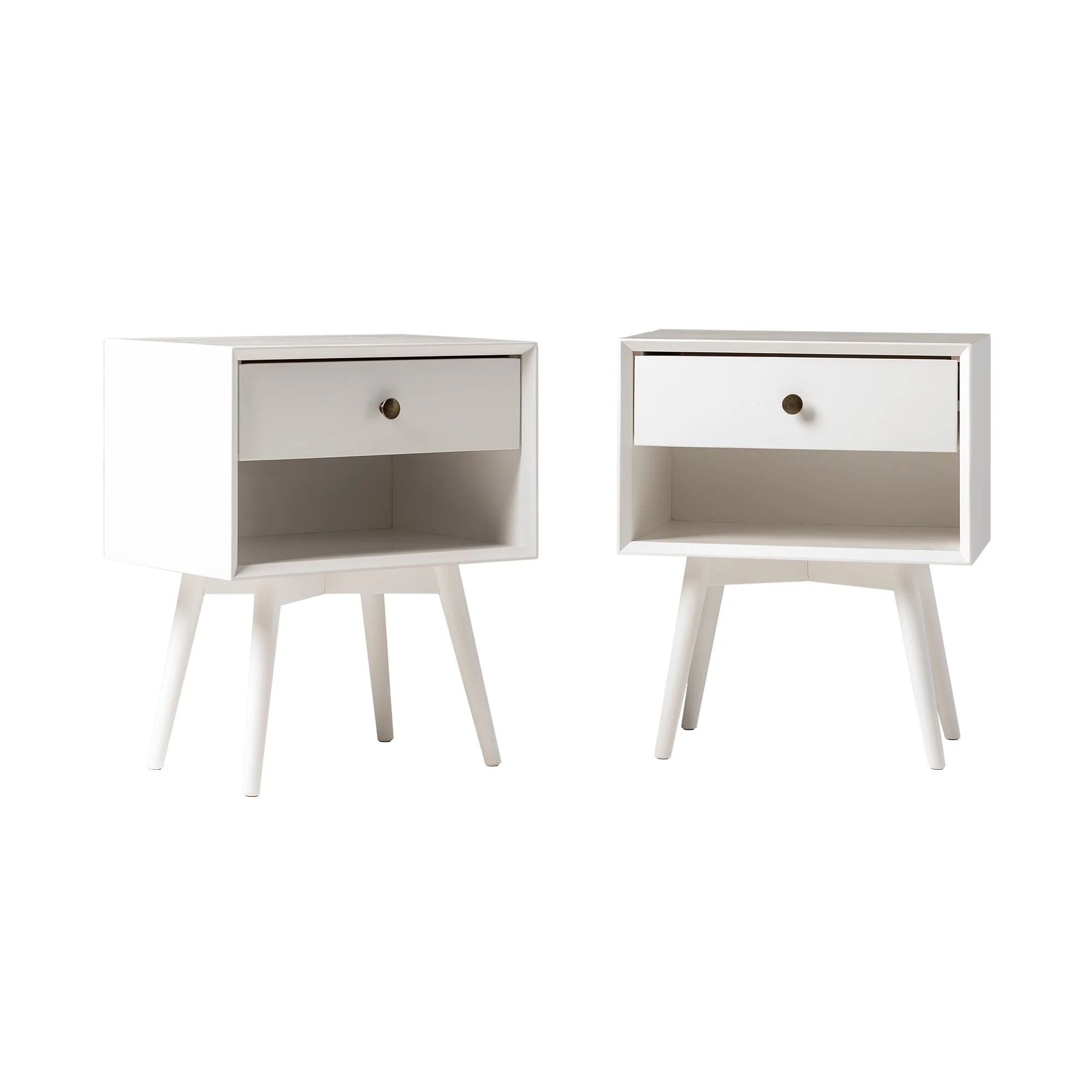 Mid-Century Solid Wood Nightstand Collection (1 or 2 Drawer) - Image 44