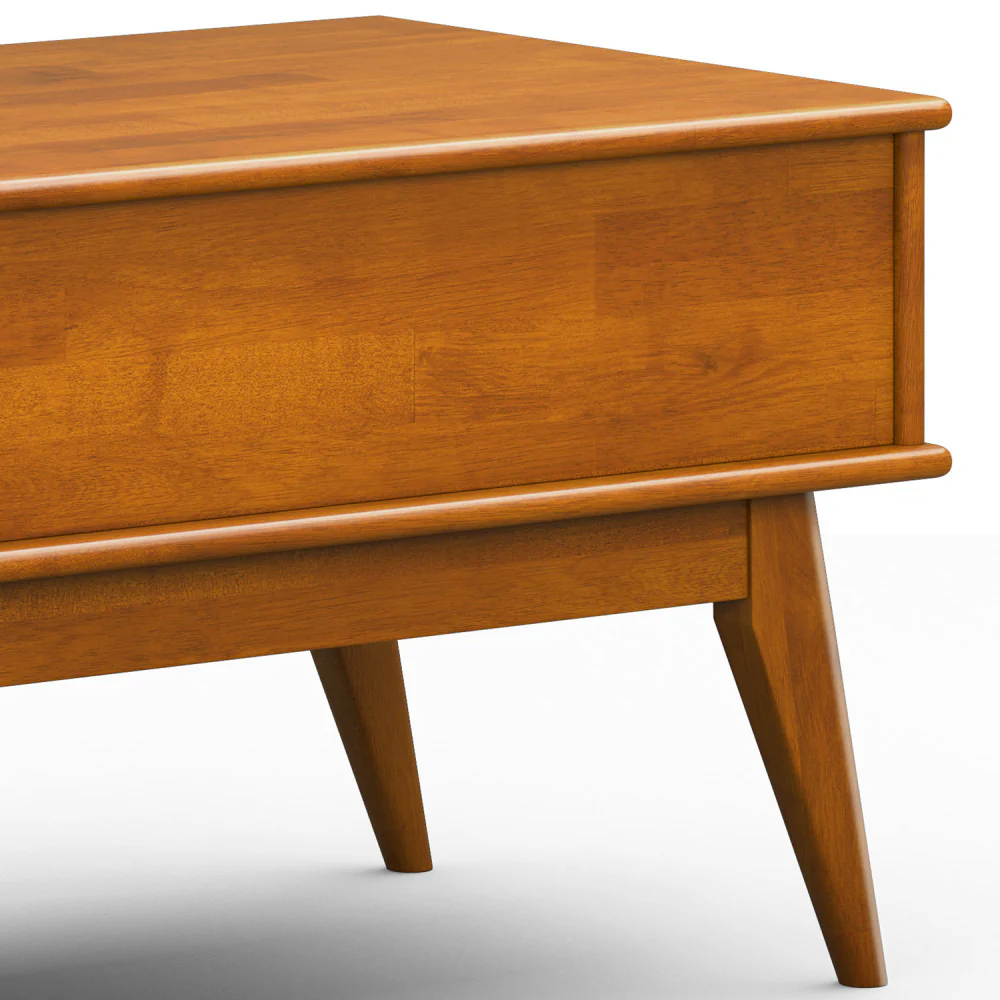Walker Edison | Mid-Century Teak Wood Lift Top Coffee Table - Image 13