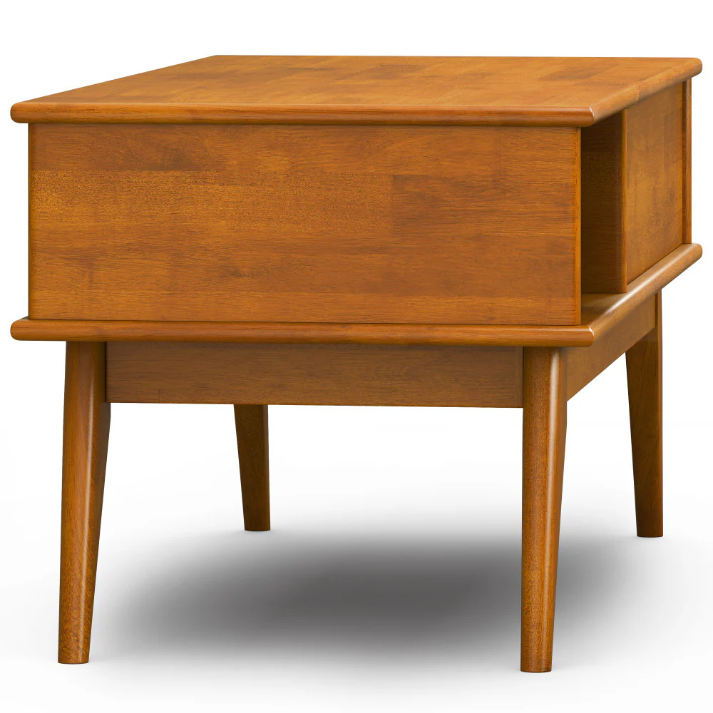 Walker Edison | Mid-Century Teak Wood Lift Top Coffee Table - Image 5