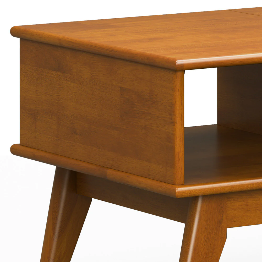 Walker Edison | Mid-Century Teak Wood Lift Top Coffee Table - Image 8