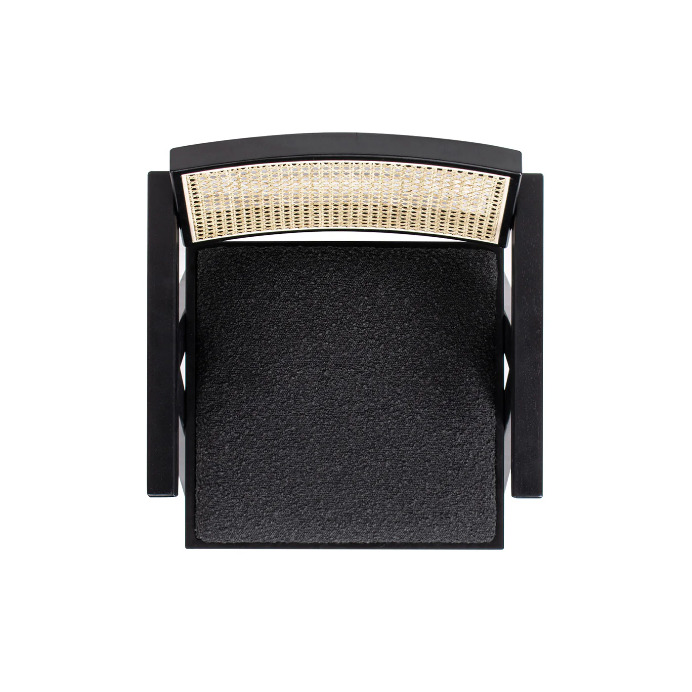 Milan 25.5' Modern Resin Webbing Back Boucle Bar Stool with Arms, Set of 3 - Image 11