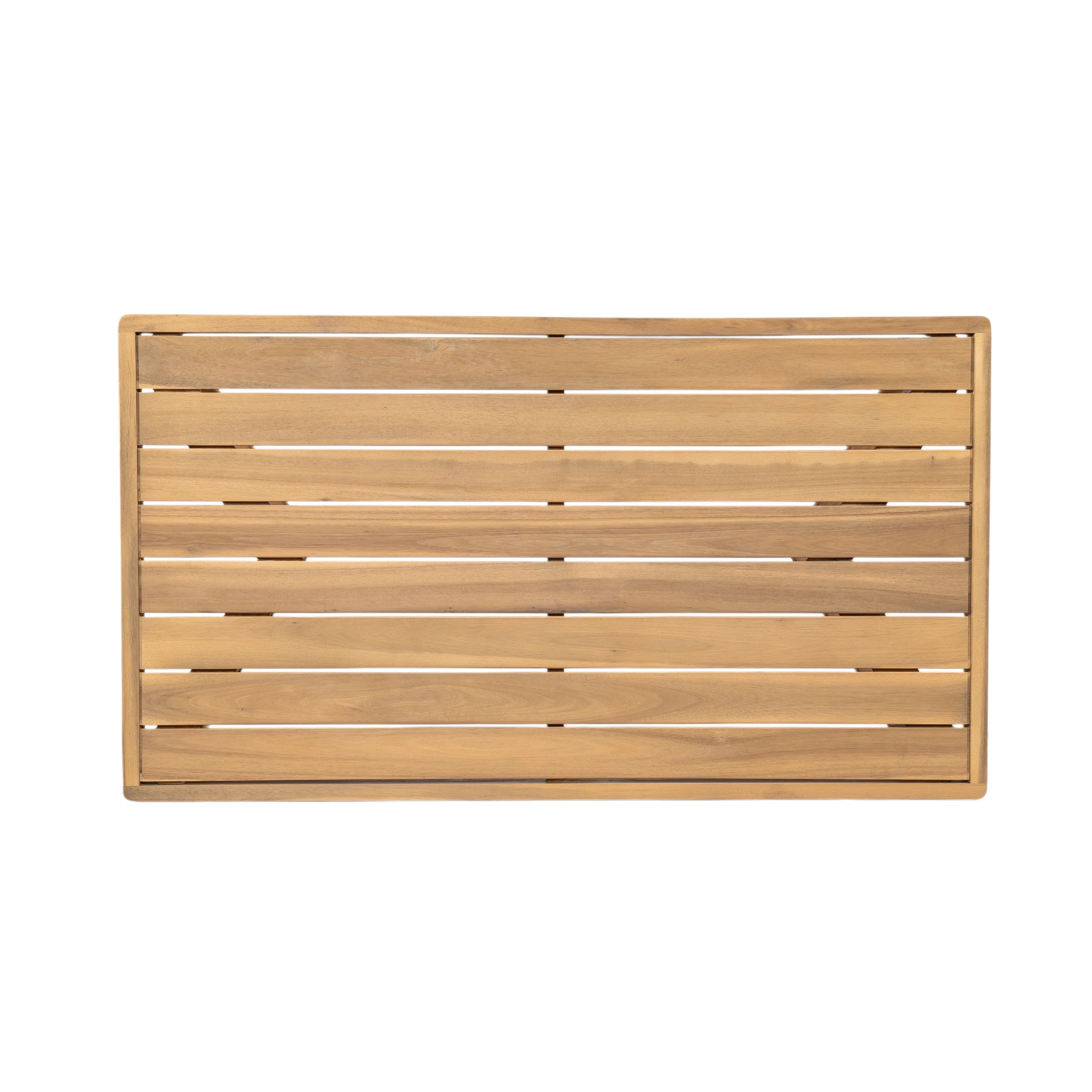 Minimalist Acacia Wood Outdoor Patio Loveseat and Coffee Table Set - Image 13