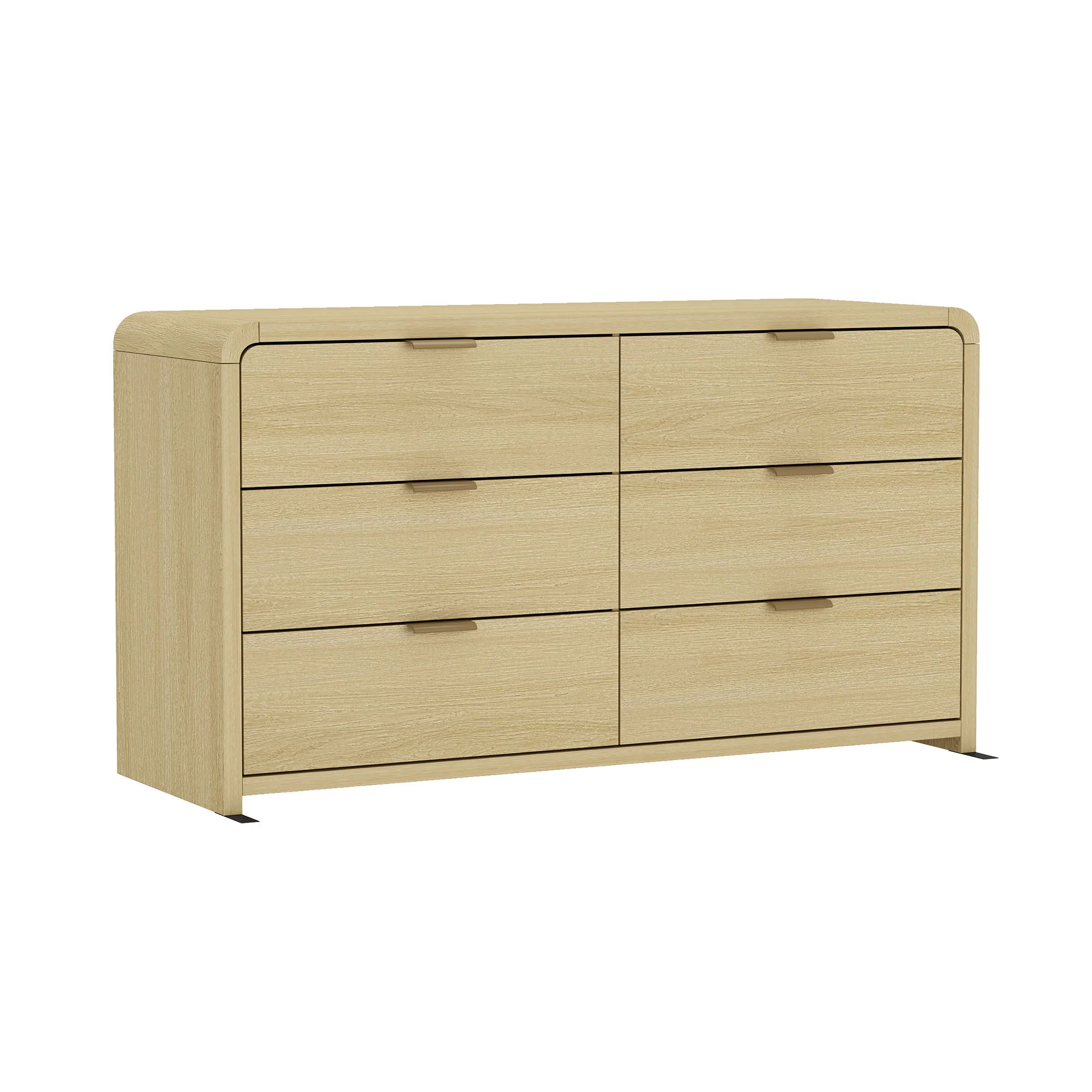 Minimalist Curve Design 6 Drawer Dresser - Image 6