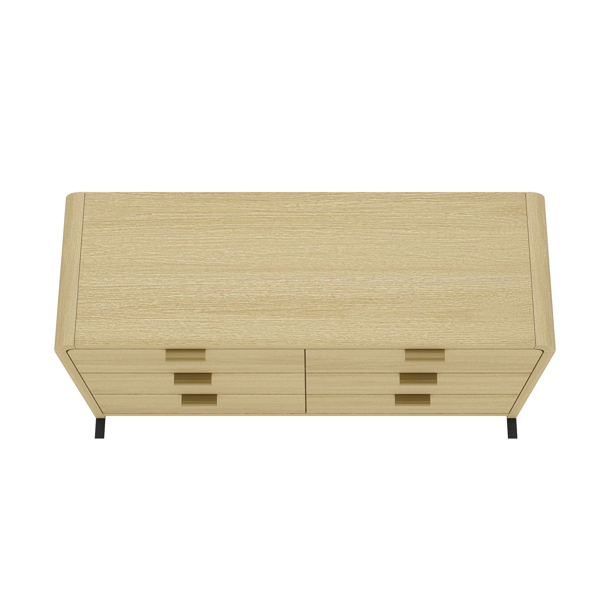 Minimalist Curve Design 6 Drawer Dresser - Image 9