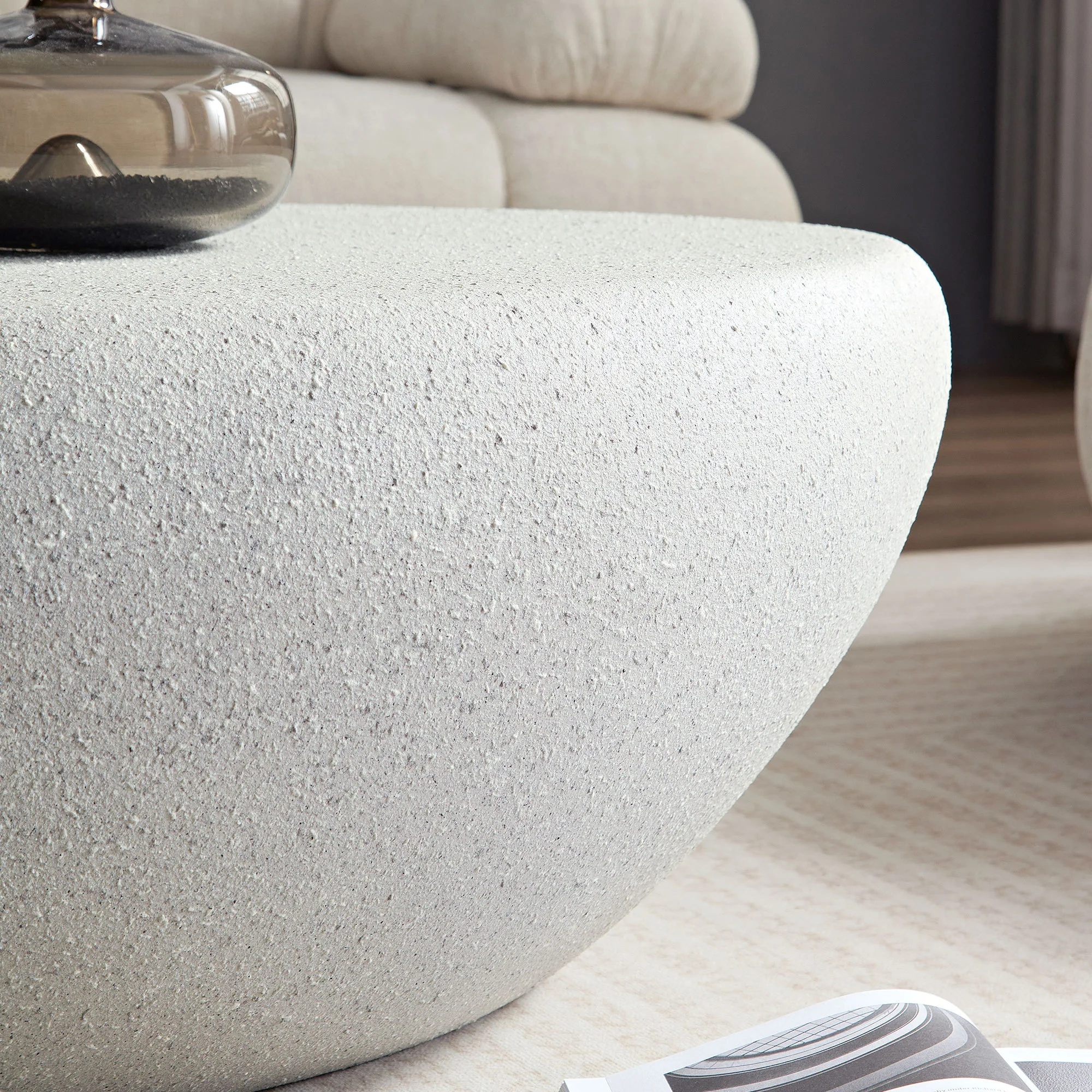 Walker Edison | Modern Minimalist Oval Coffee Table with Sleek Design - Image 2