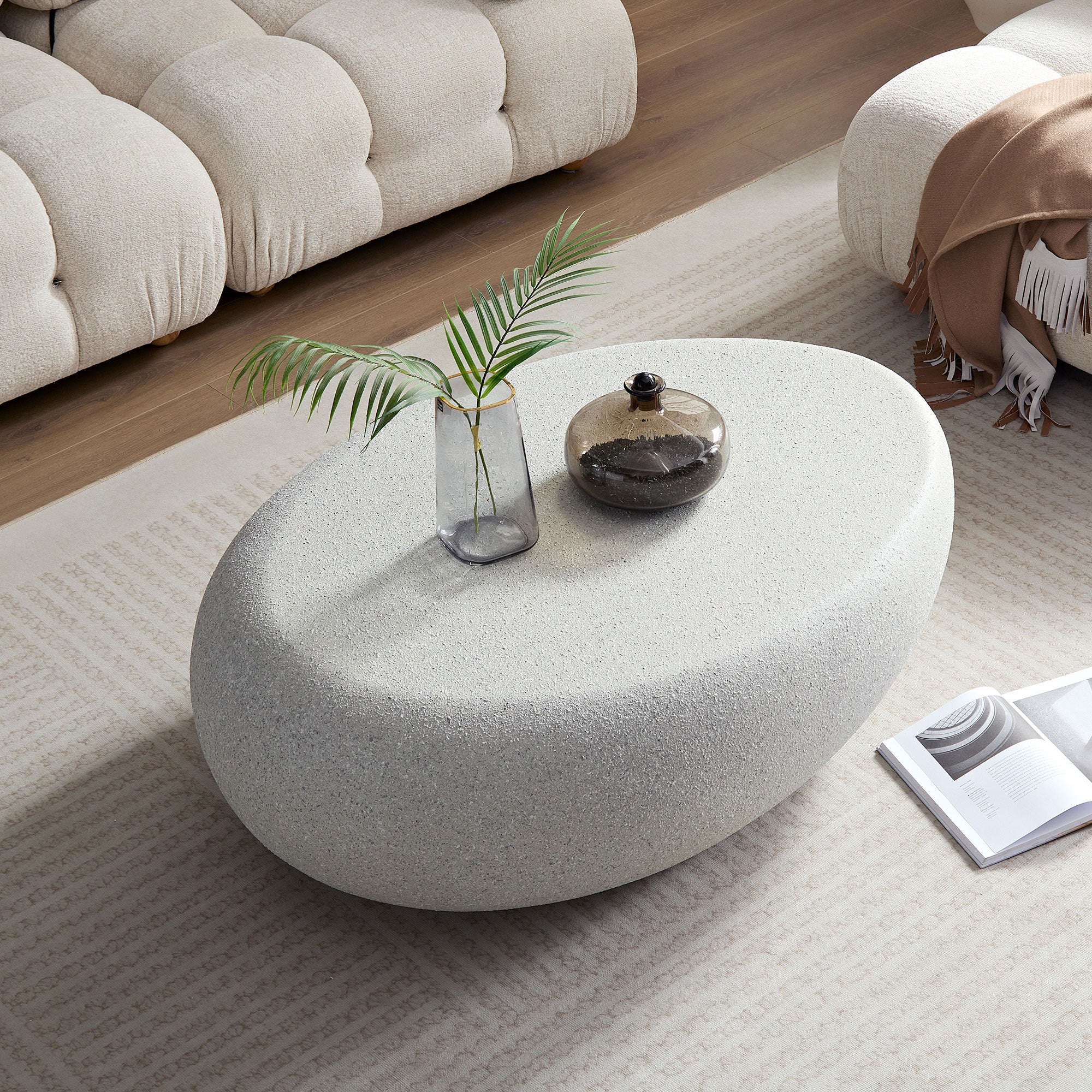 Walker Edison | Modern Minimalist Oval Coffee Table with Sleek Design - Image 6