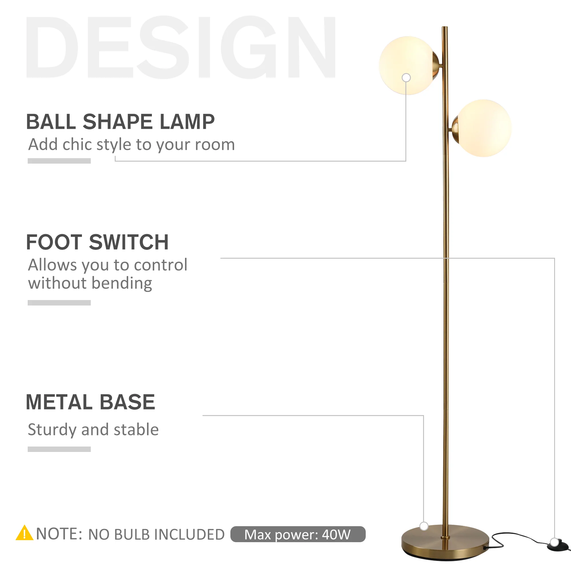 Walker Edison | Minimalist Floor Lamp - Image 9