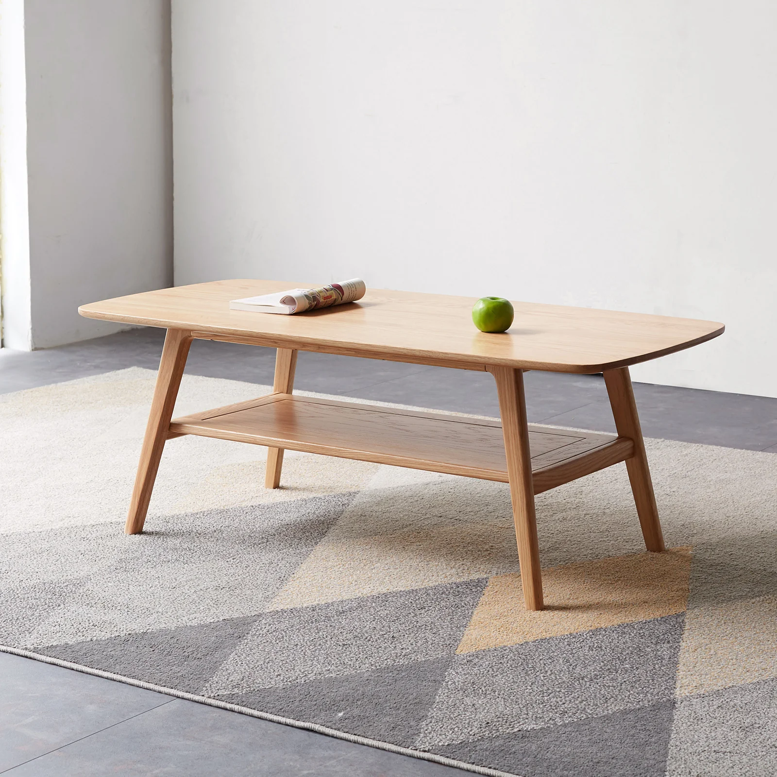 Walker Edison | Minimalist Solid Wood Coffee Table
