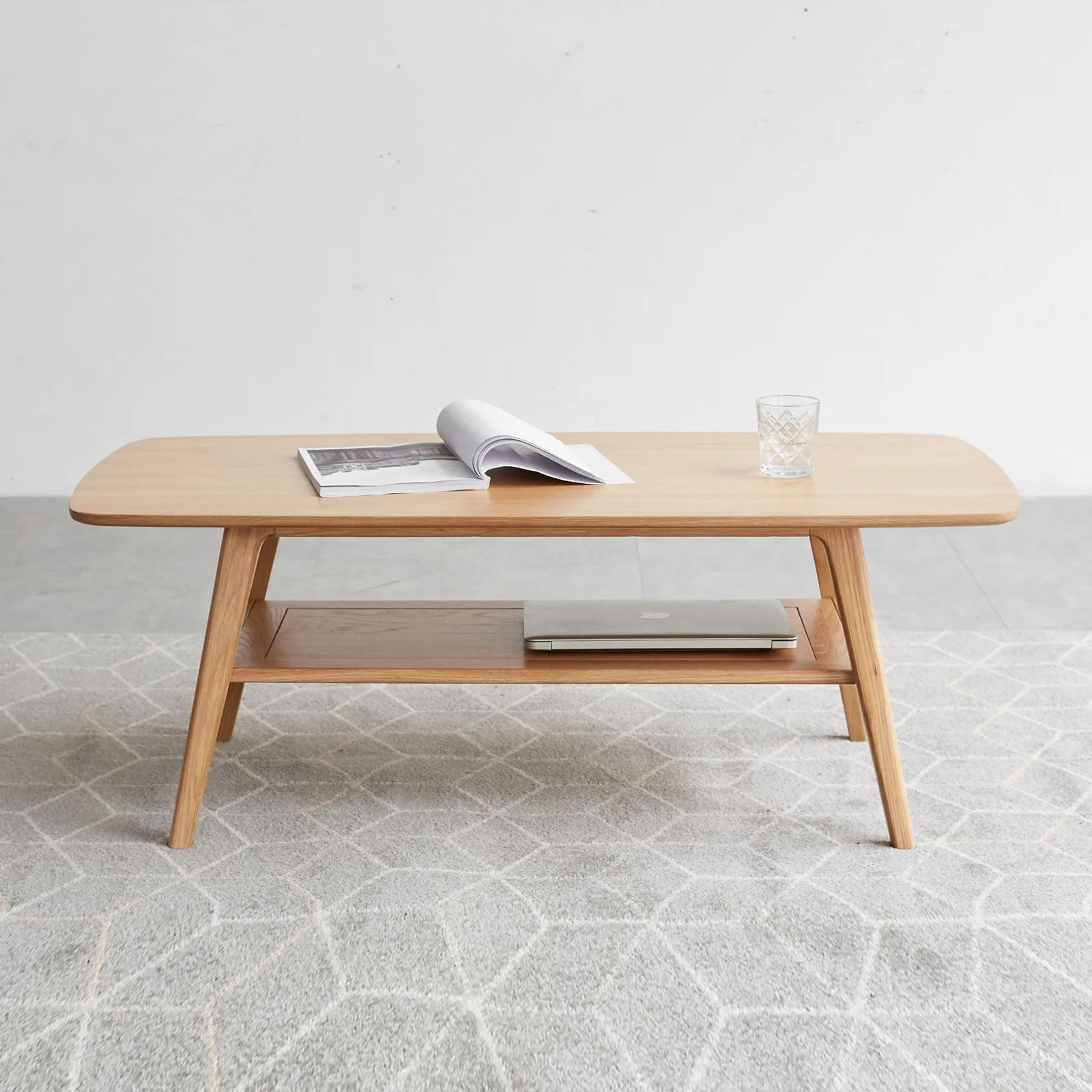 Walker Edison | Minimalist Solid Wood Coffee Table - Image 2