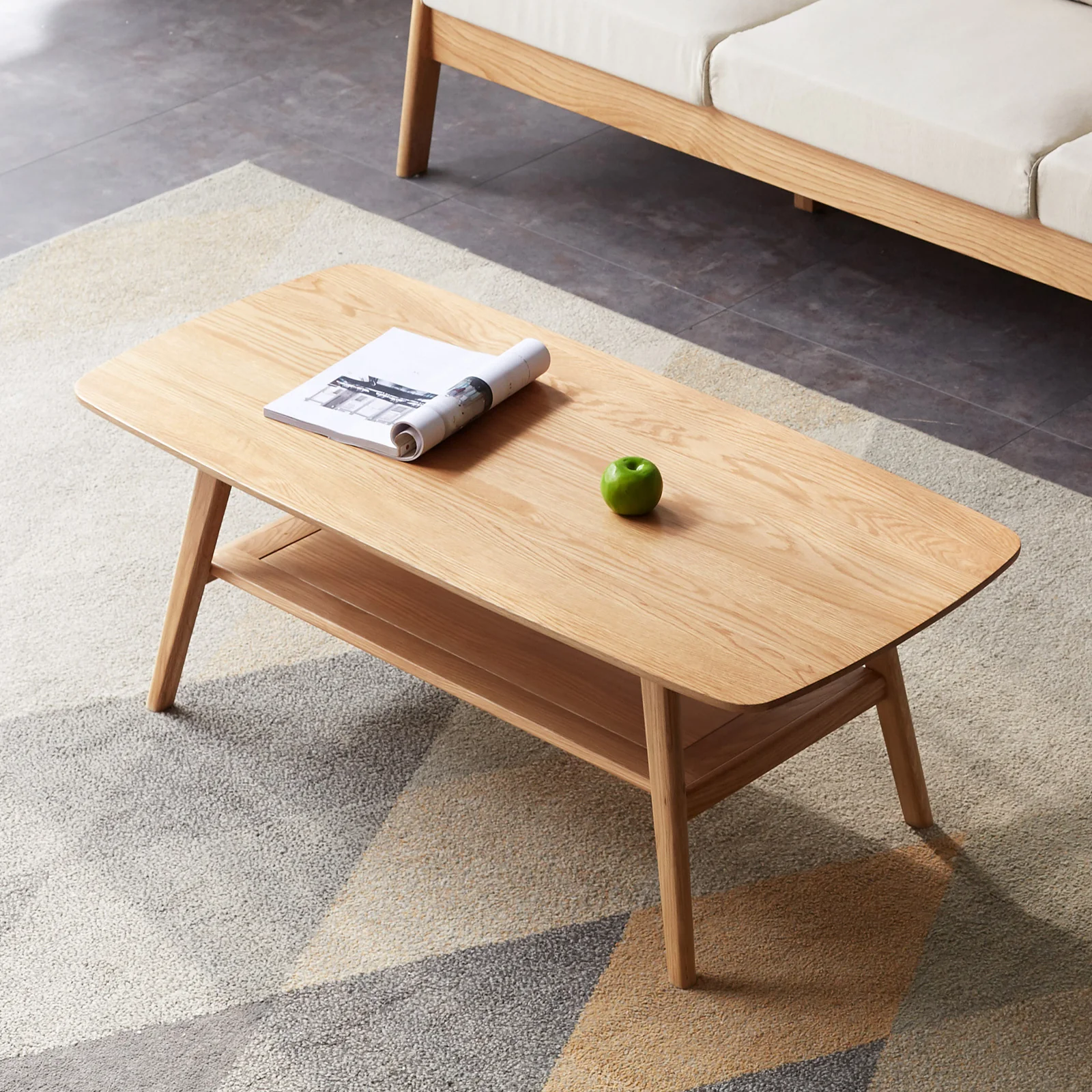 Walker Edison | Minimalist Solid Wood Coffee Table - Image 4