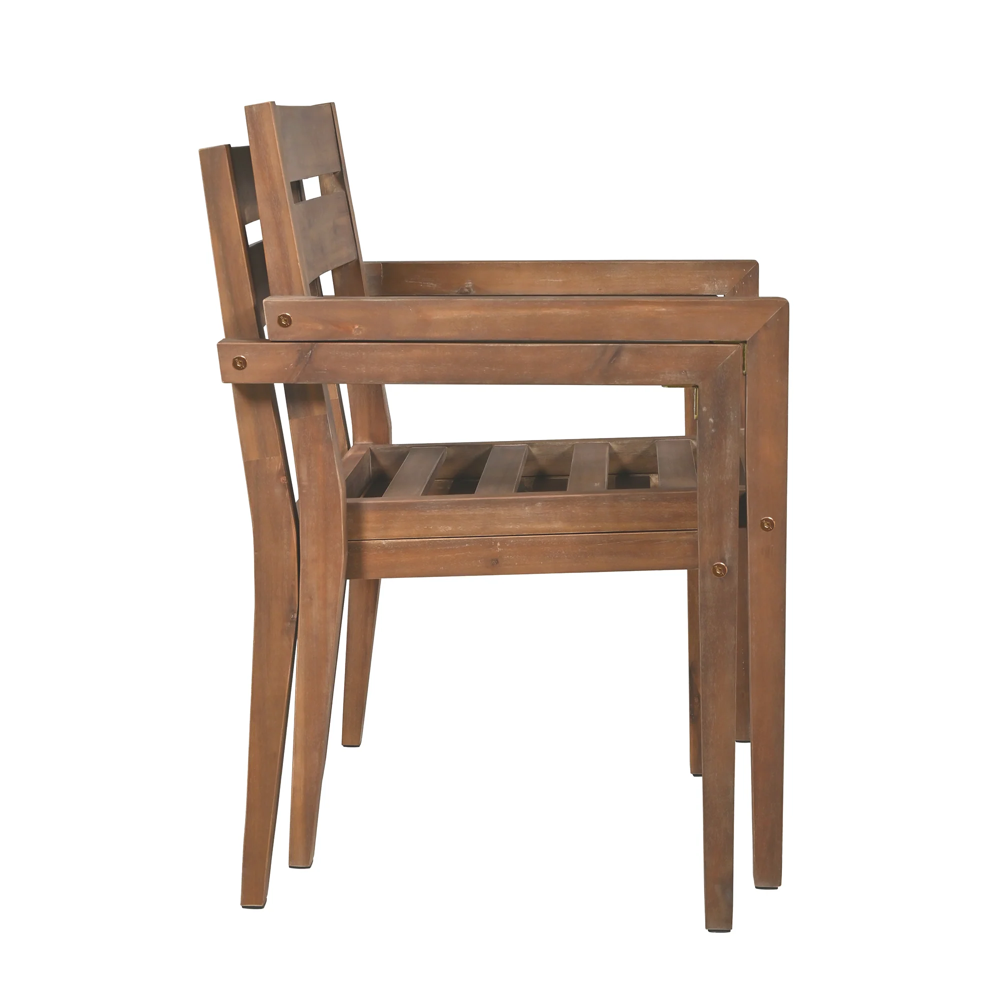 Modern 7 Pieces Acacia Wood Outdoor Full Dining Set with Chair Cushions - Image 14