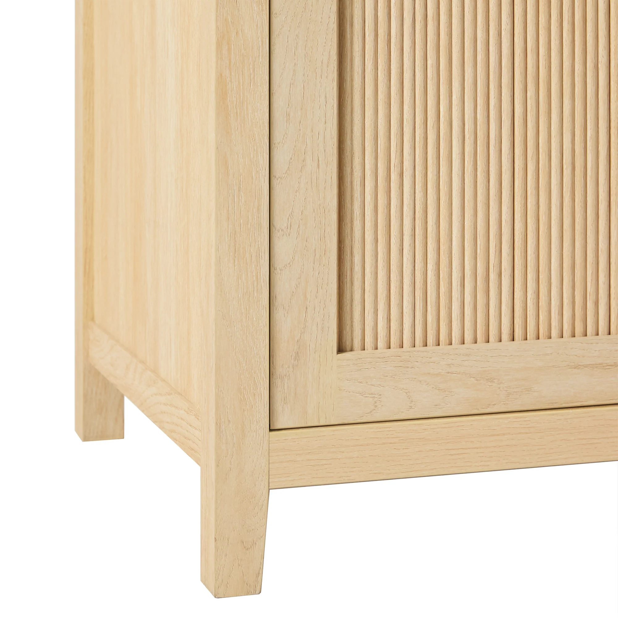 Sasha Modern Arched Bookshelf Cabinet with Reeded Doors - Image 12