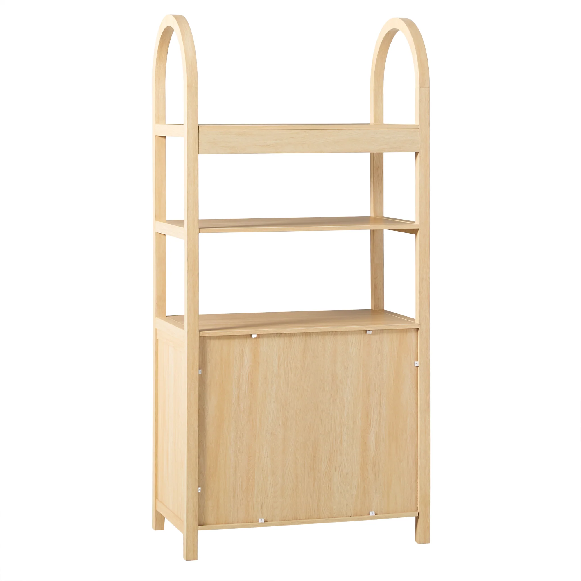 Sasha Modern Arched Bookshelf Cabinet with Reeded Doors - Image 15
