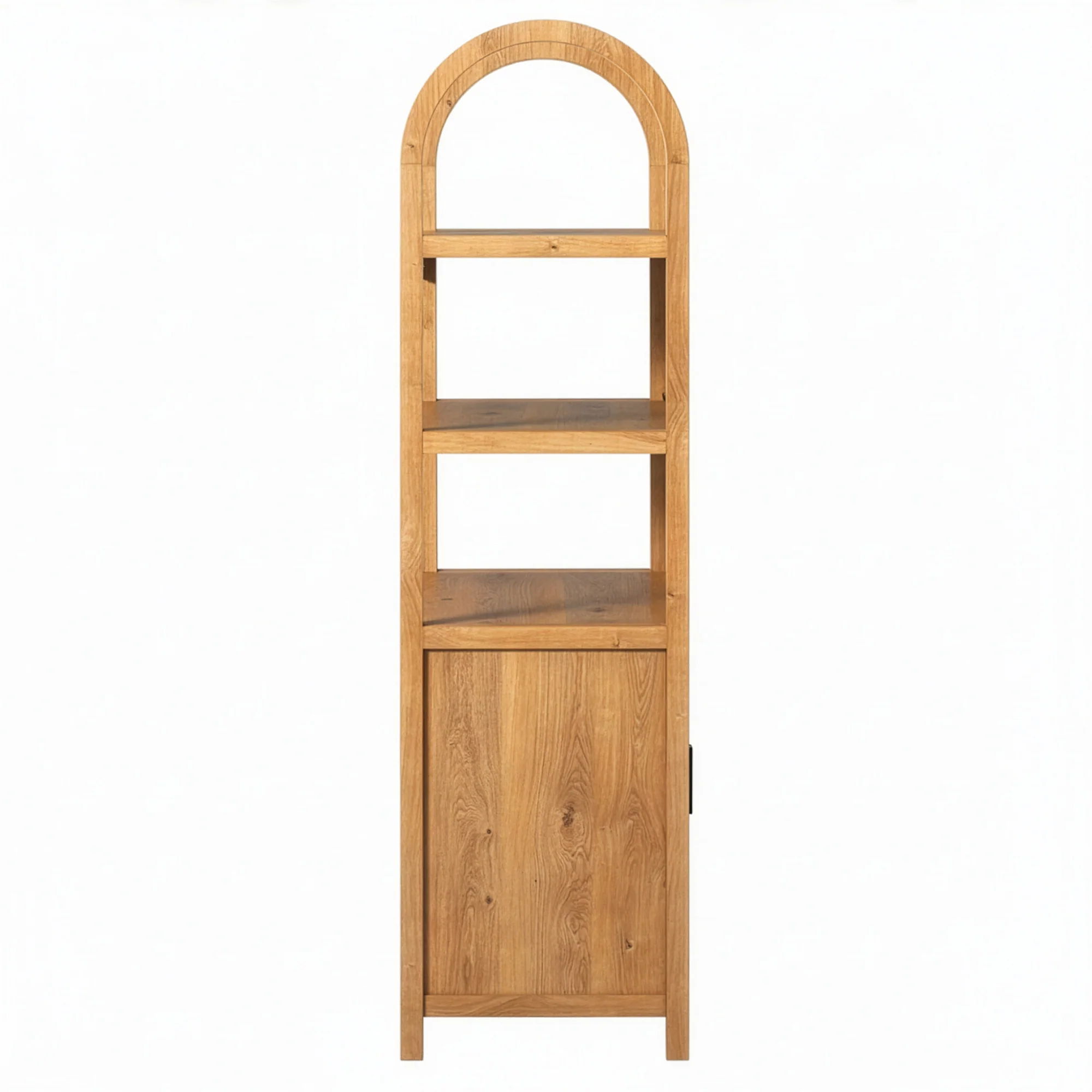 Sasha Modern Arched Bookshelf Cabinet with Reeded Doors - Image 25