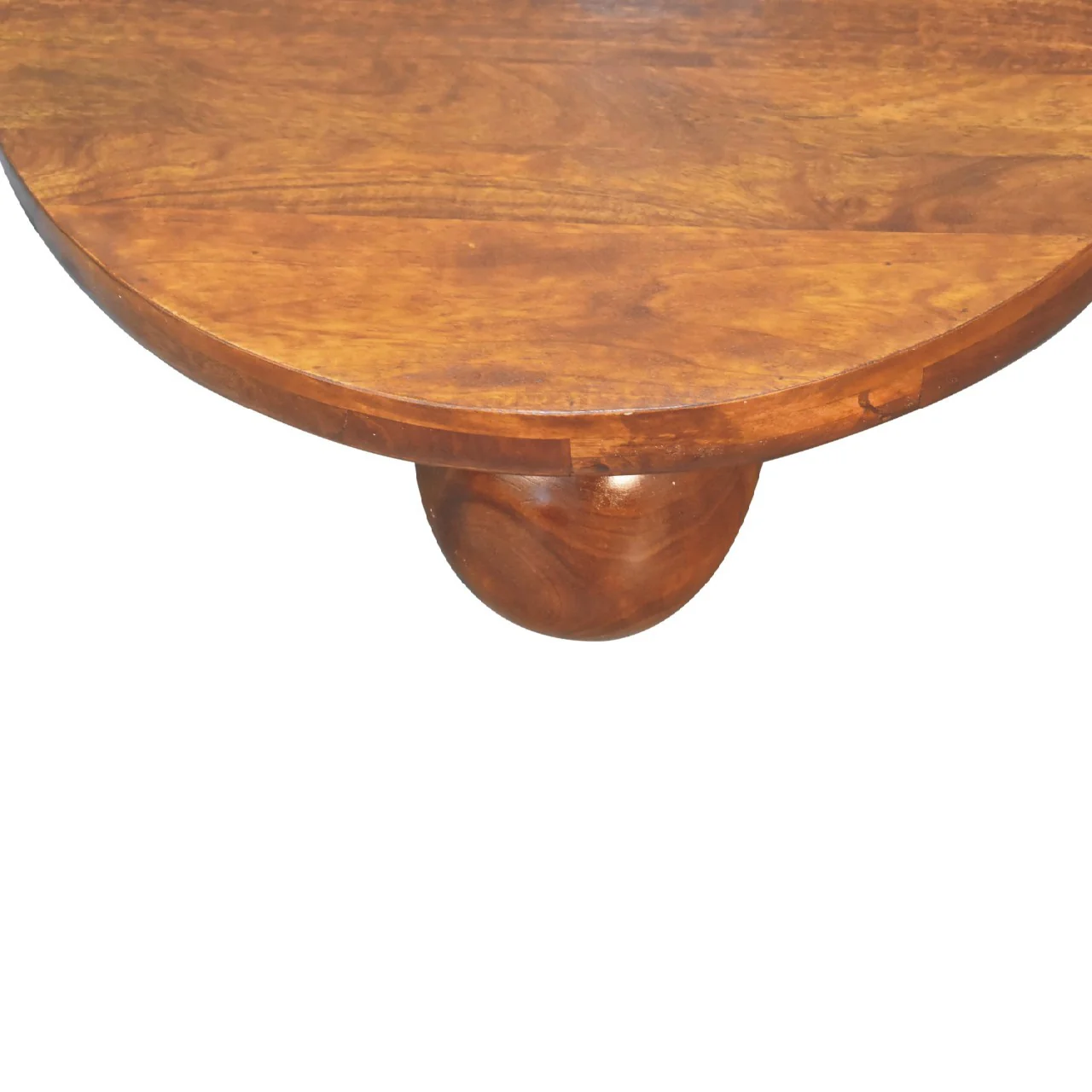 Modern Ball Leg Solid Wood Coffee Table Table - Image 8