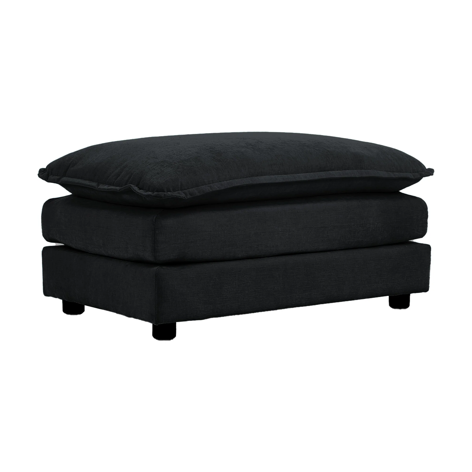 Walker Edison | Modern Cloud Accent Chair with Ottoman - Image 9