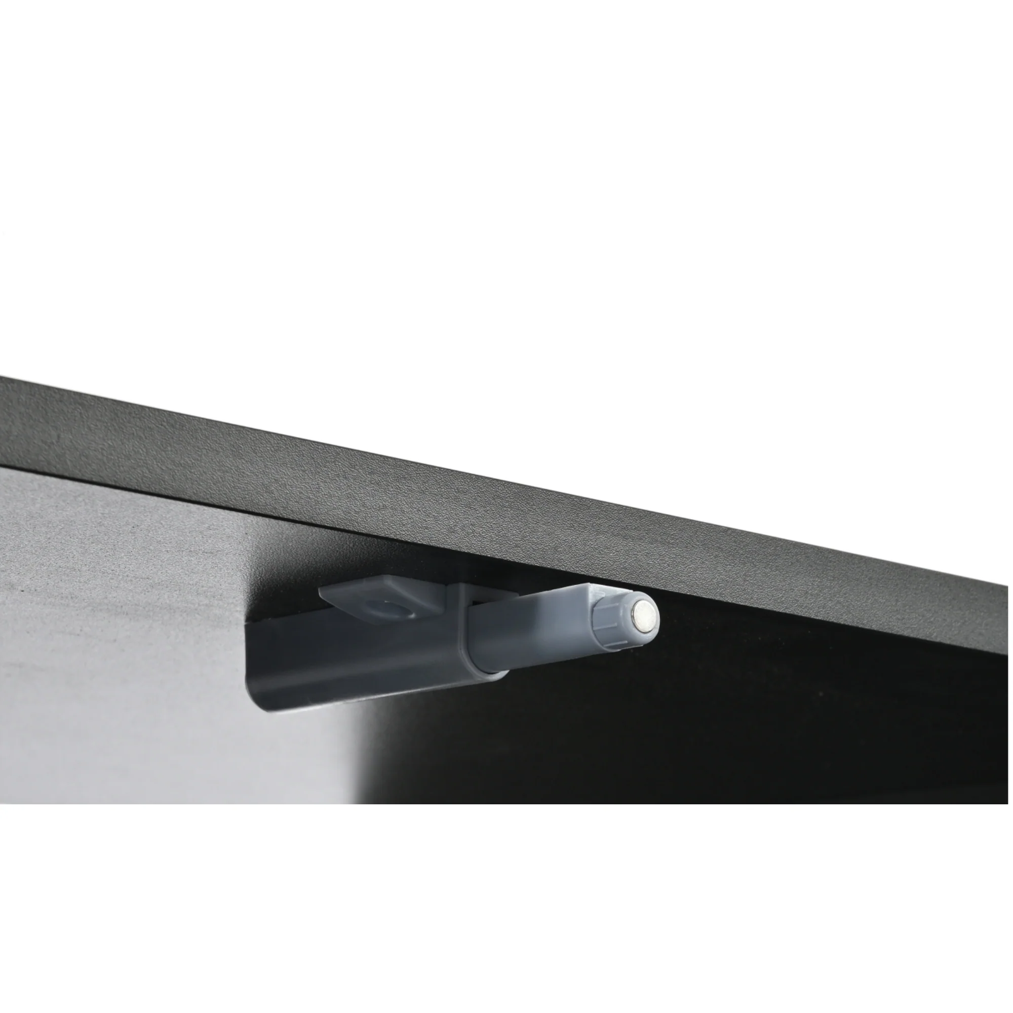 Modern Curve Shape Two Tone 69.6' TV Stand with Ball Feet Detail - Image 13