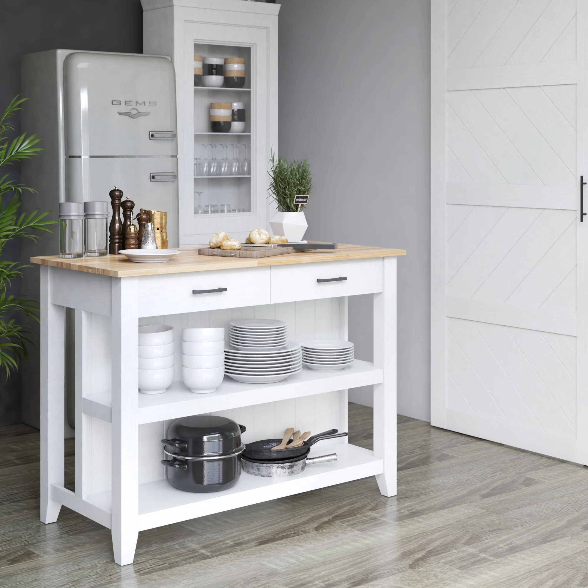 Modern Farmhouse Kitchen Island - Image 11