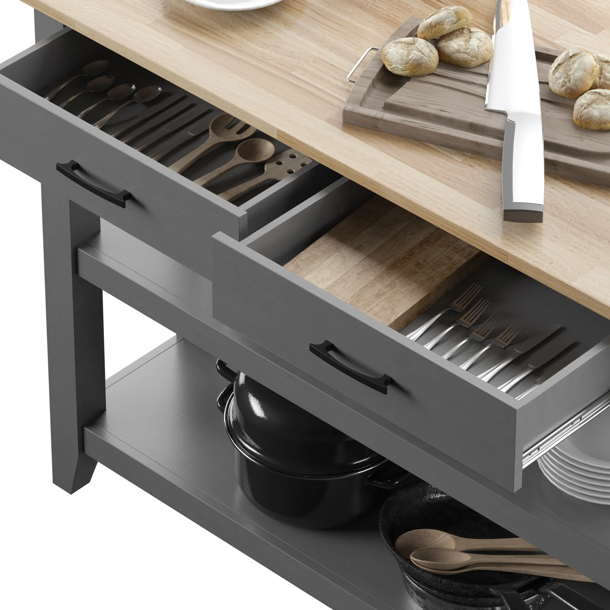 Modern Farmhouse Kitchen Island - Image 19