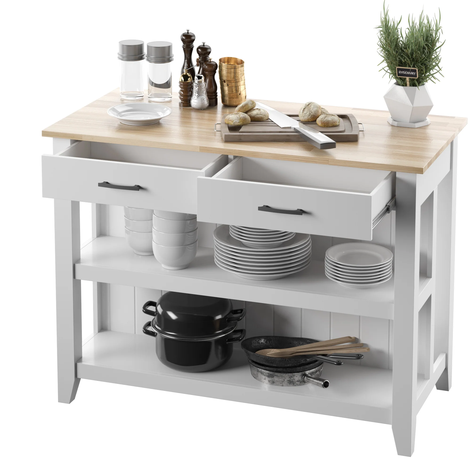 Modern Farmhouse Kitchen Island - Image 22