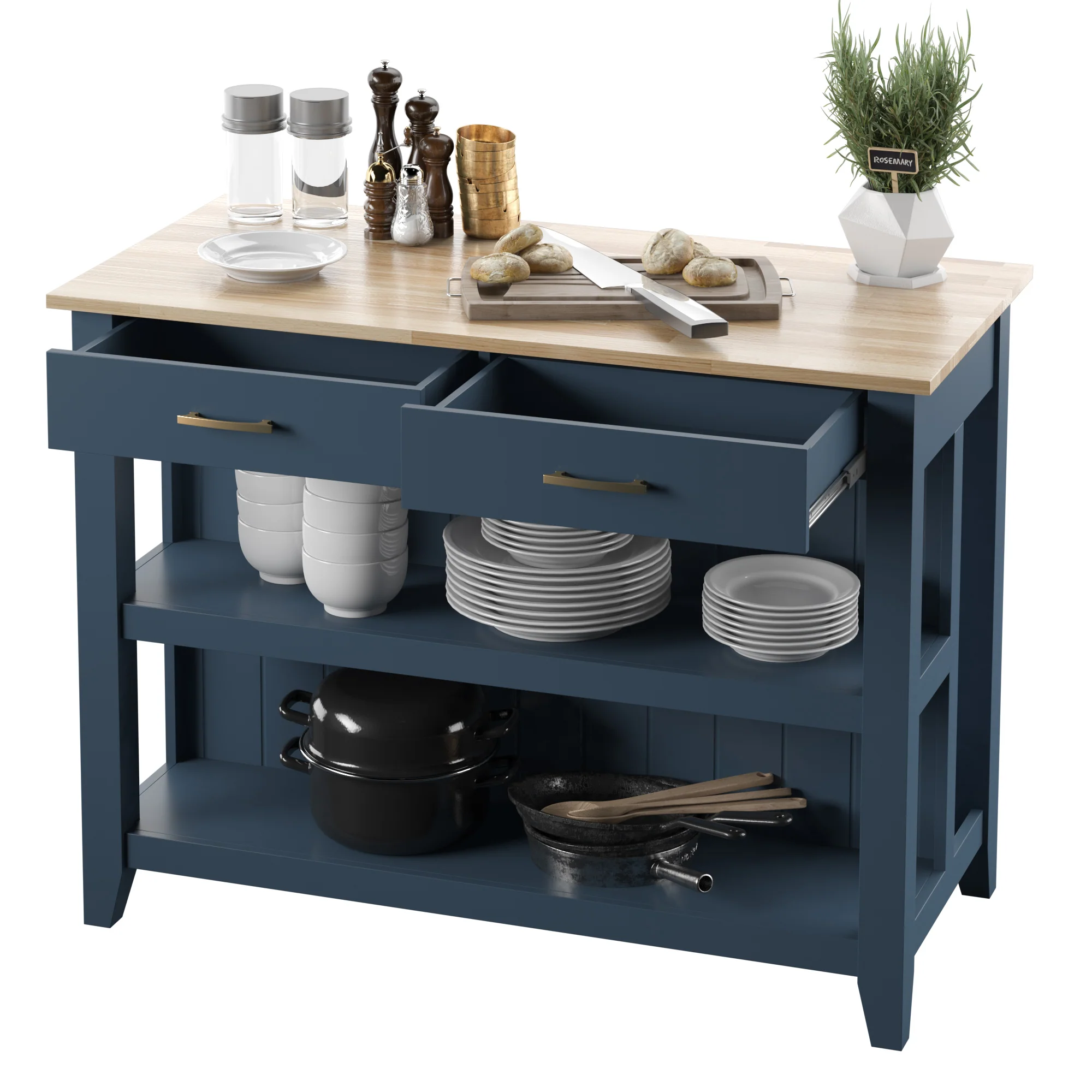 Modern Farmhouse Kitchen Island - Image 6