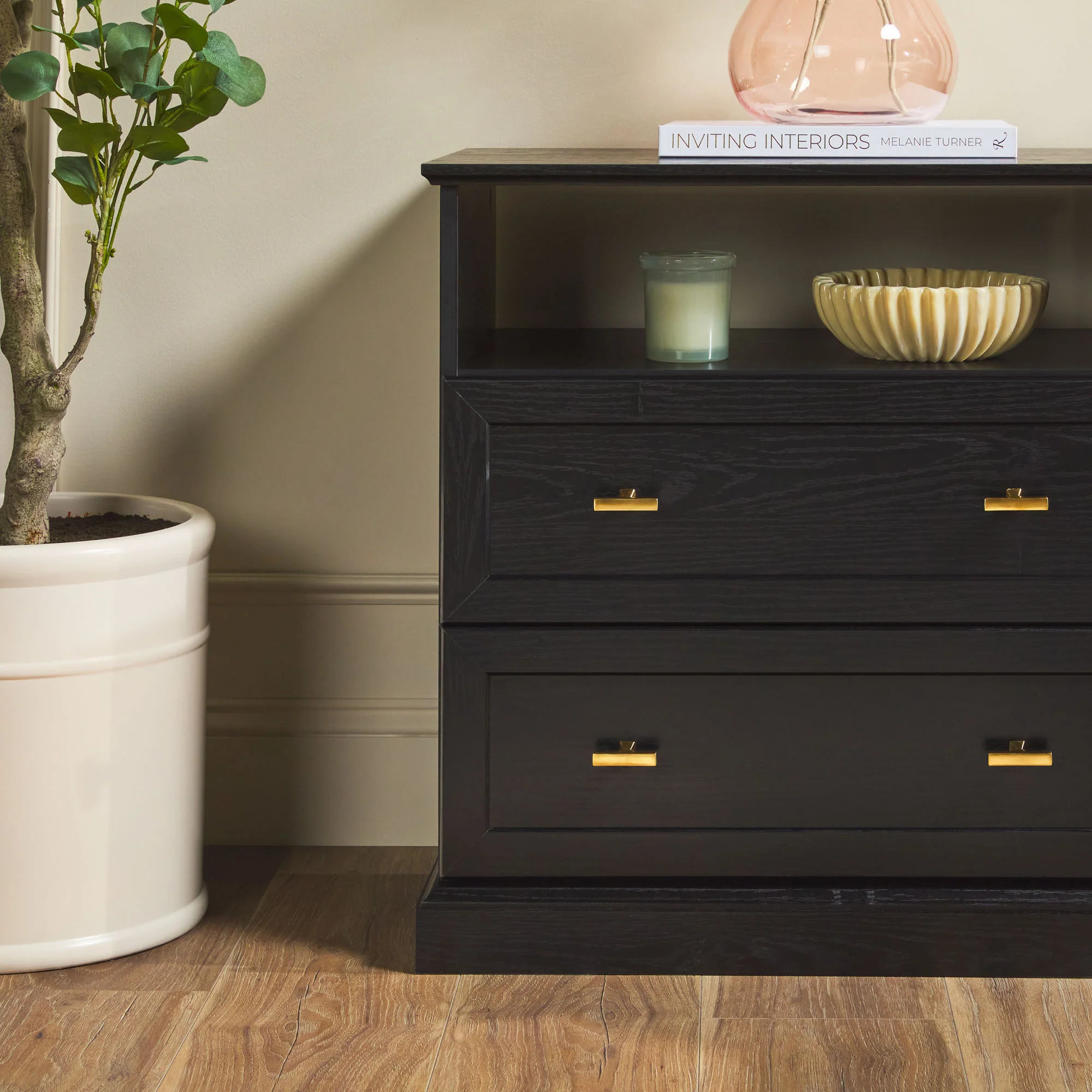 Clyde Modern Farmhouse Easy Assembly 2-Drawer Nightstand Side Table - Image 12