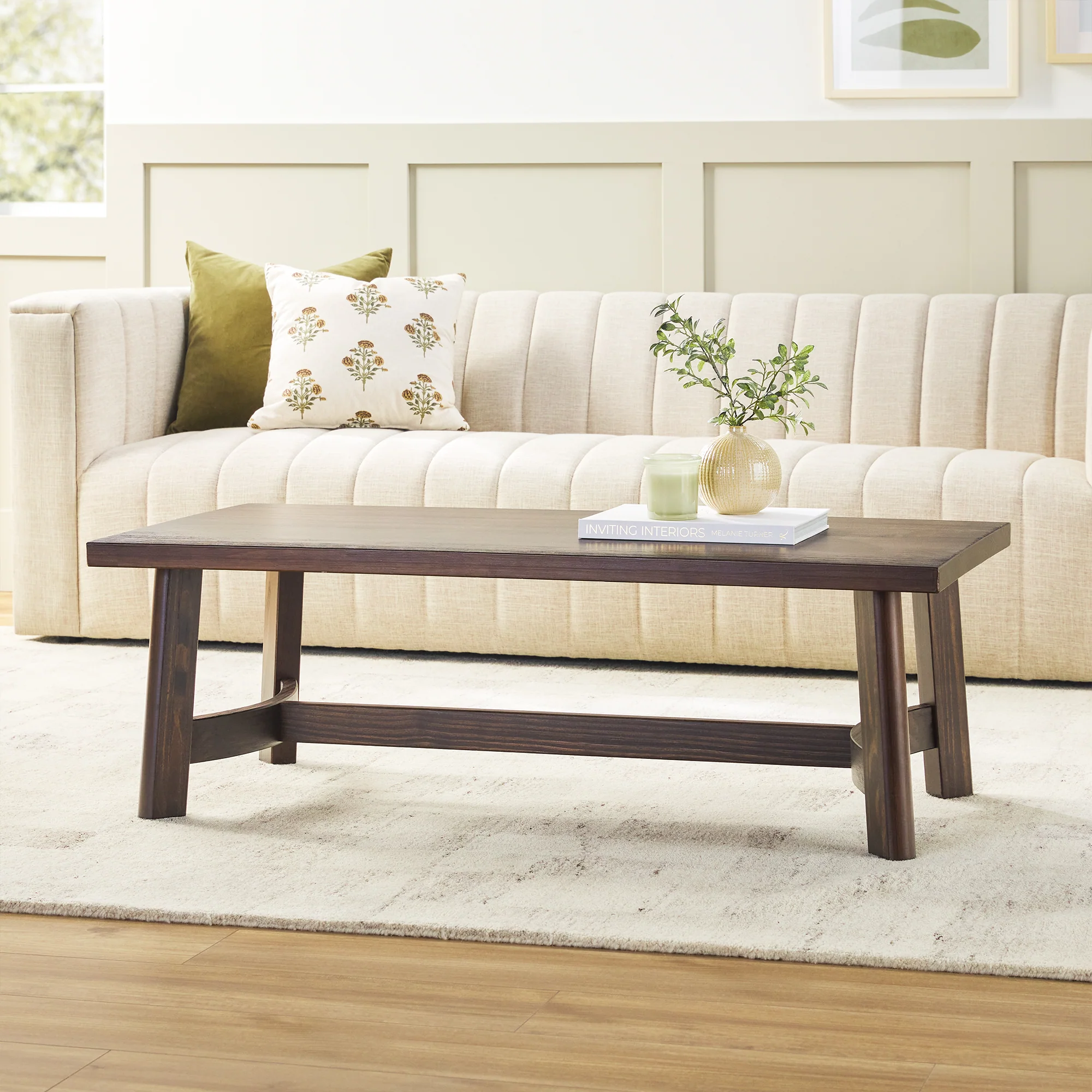 Colt Modern Farmhouse Easy Assembly 48" Coffee Table - Image 3