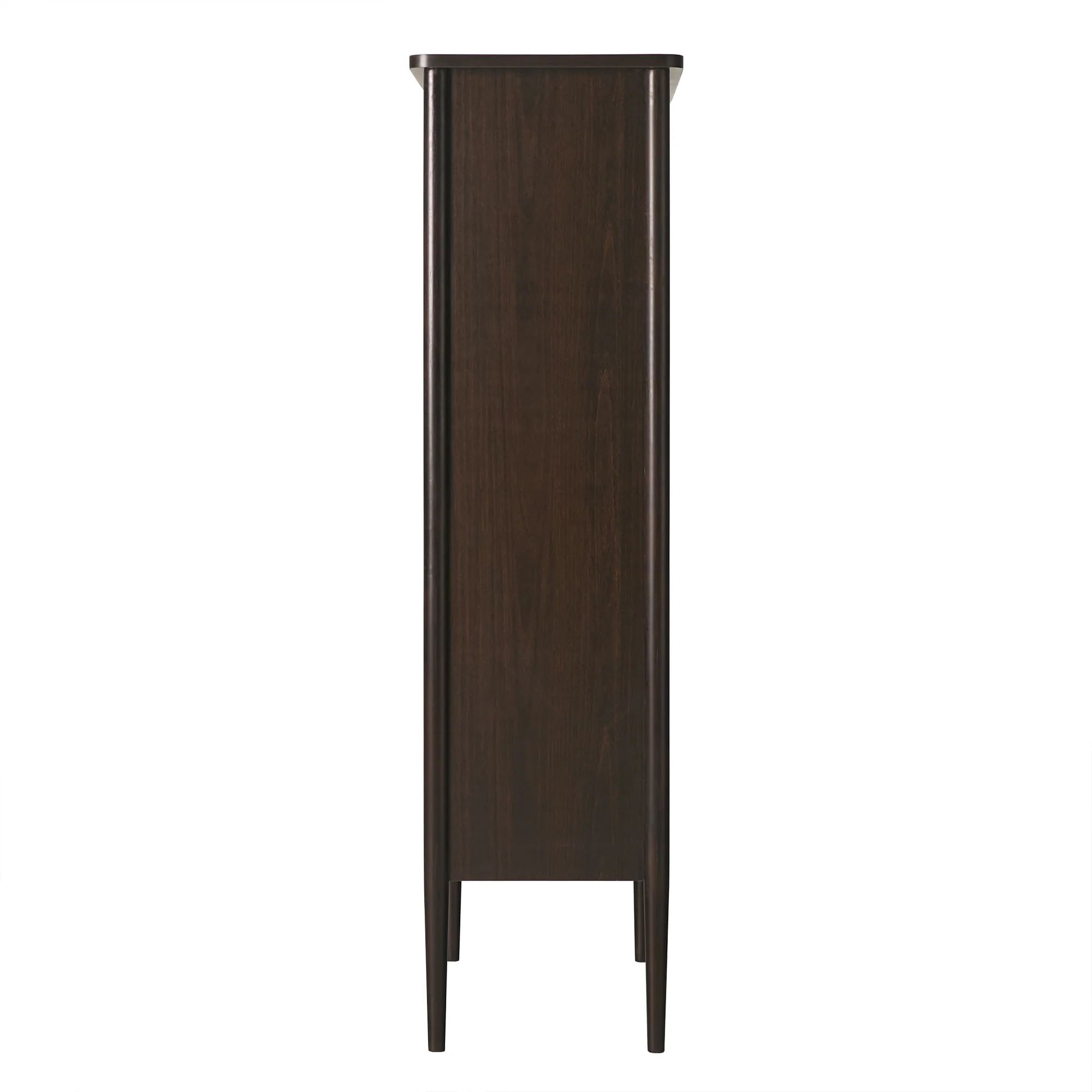 Samantha Modern Fluted Glass Cabinet Bookshelf - Image 20