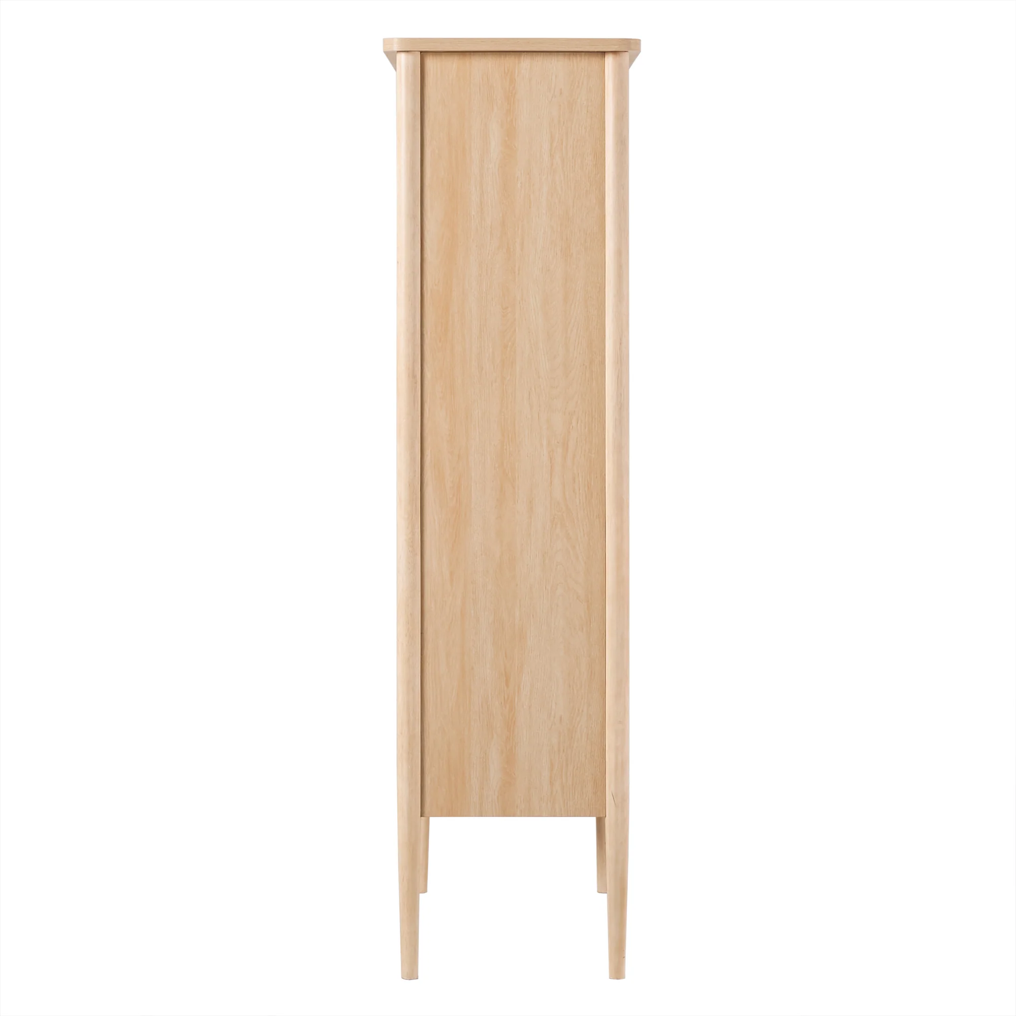 Samantha Modern Fluted Glass Cabinet Bookshelf - Image 24