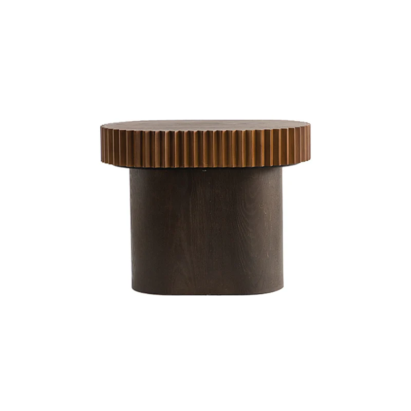 Walker Edison | Modern Fluted Round Nesting Coffee Table Set of 2 - Image 9