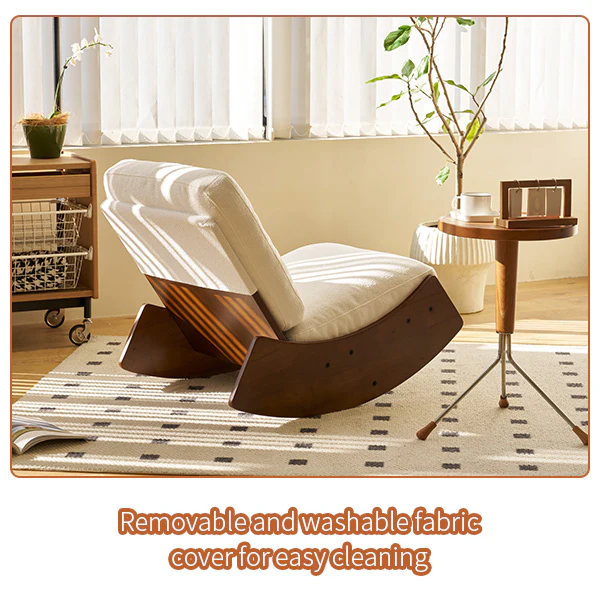 Walker Edison | Modern Glider Rocking Solid Wood Chair - Image 7