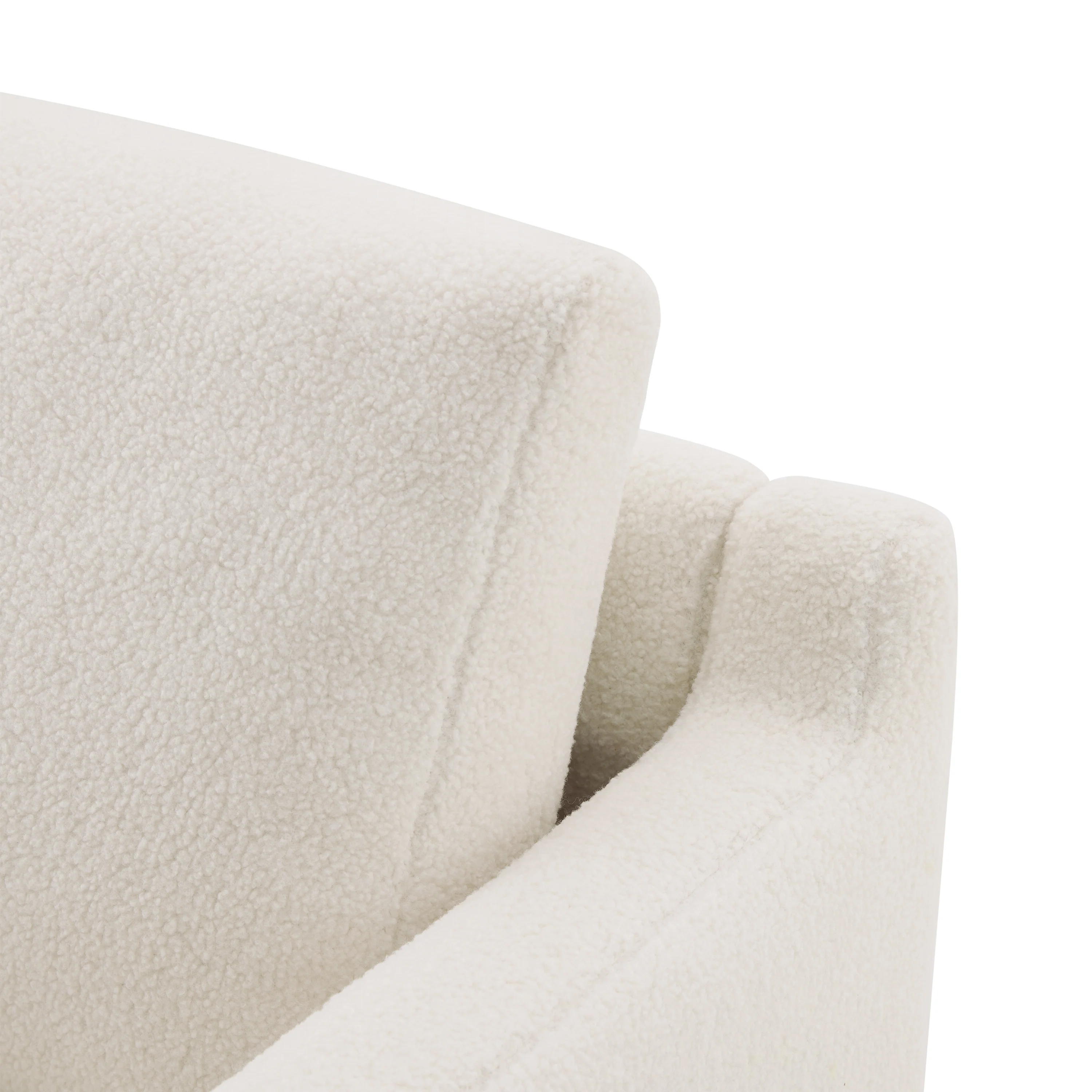 Mid-Century Modern White Minimalist Accent Chair with Solid Wood Frame - Image 10