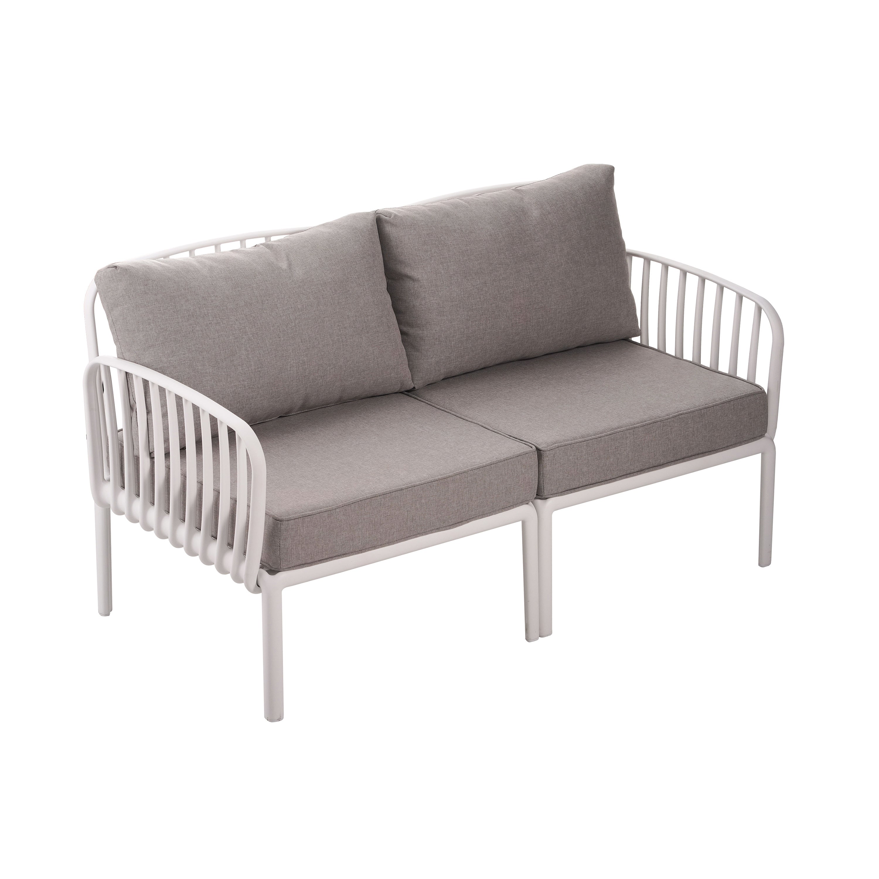 Modern Outdoor 5 Piece Patio Conversation Set with Coffee Table & Waterproof Cushions - Image 9