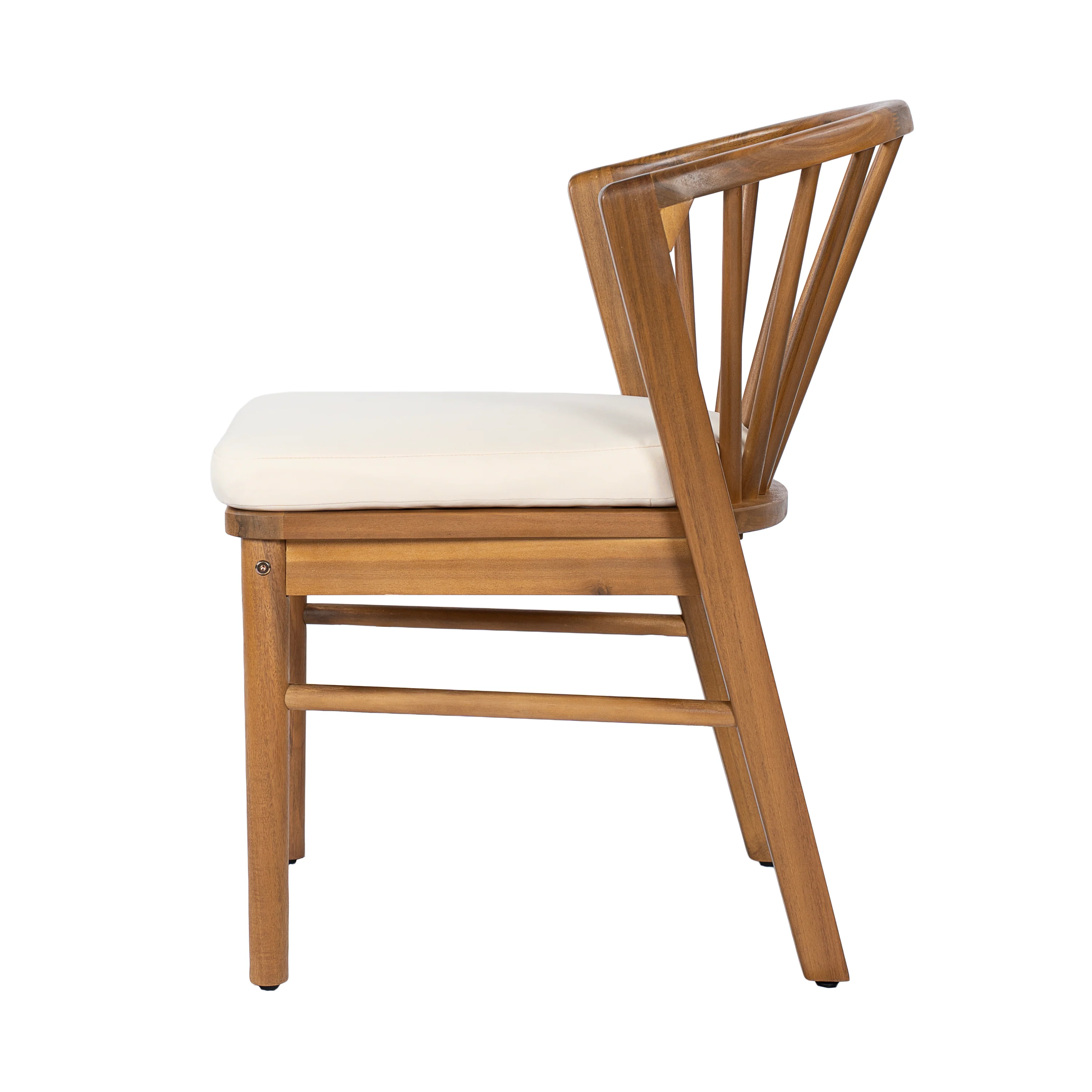 Modern Outdoor 7 Piece Acacia Wood Teak Dining Set with Cushions - Image 10