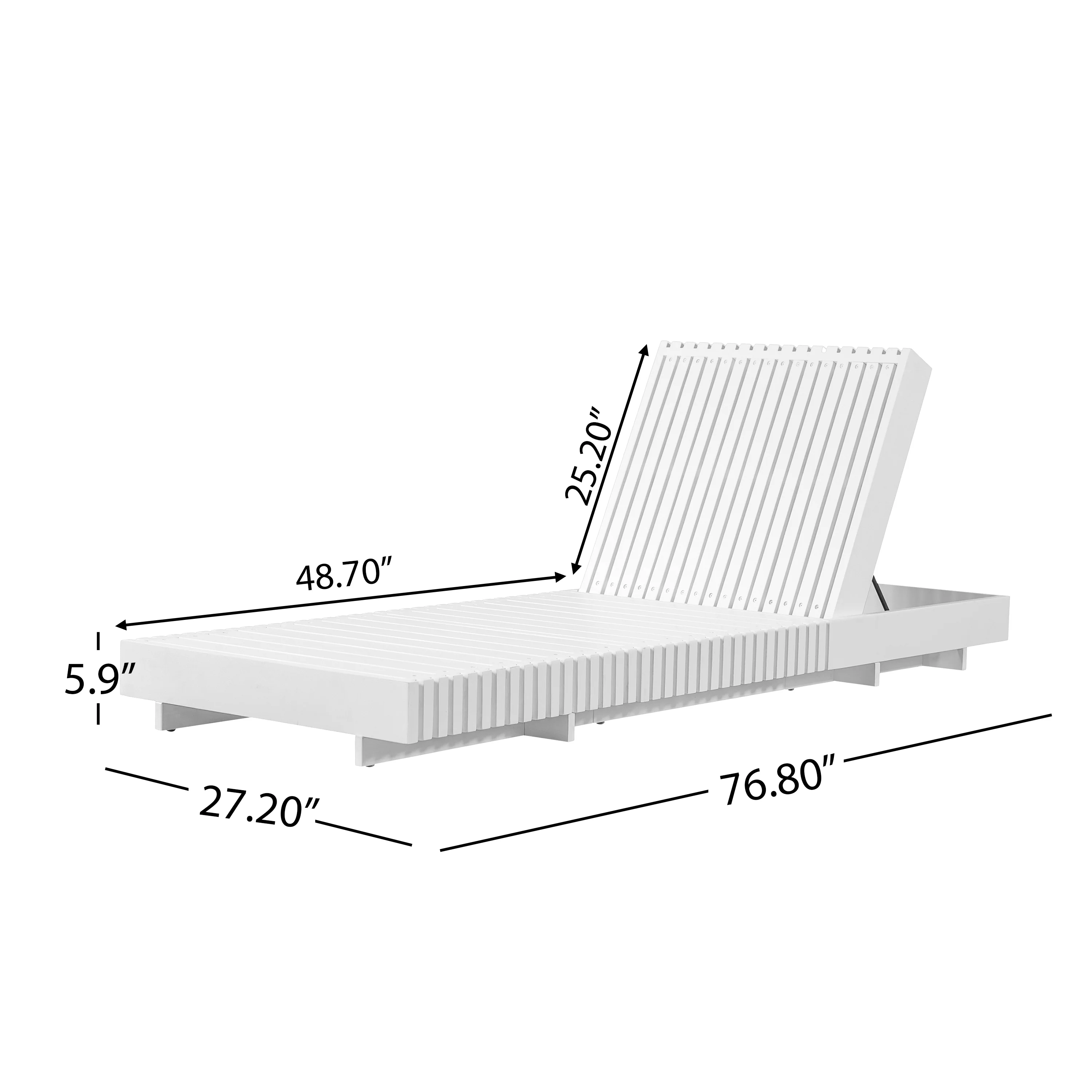 Modern Patio Sun Lounger Chaise with Water-Repellent Cushion - Image 3